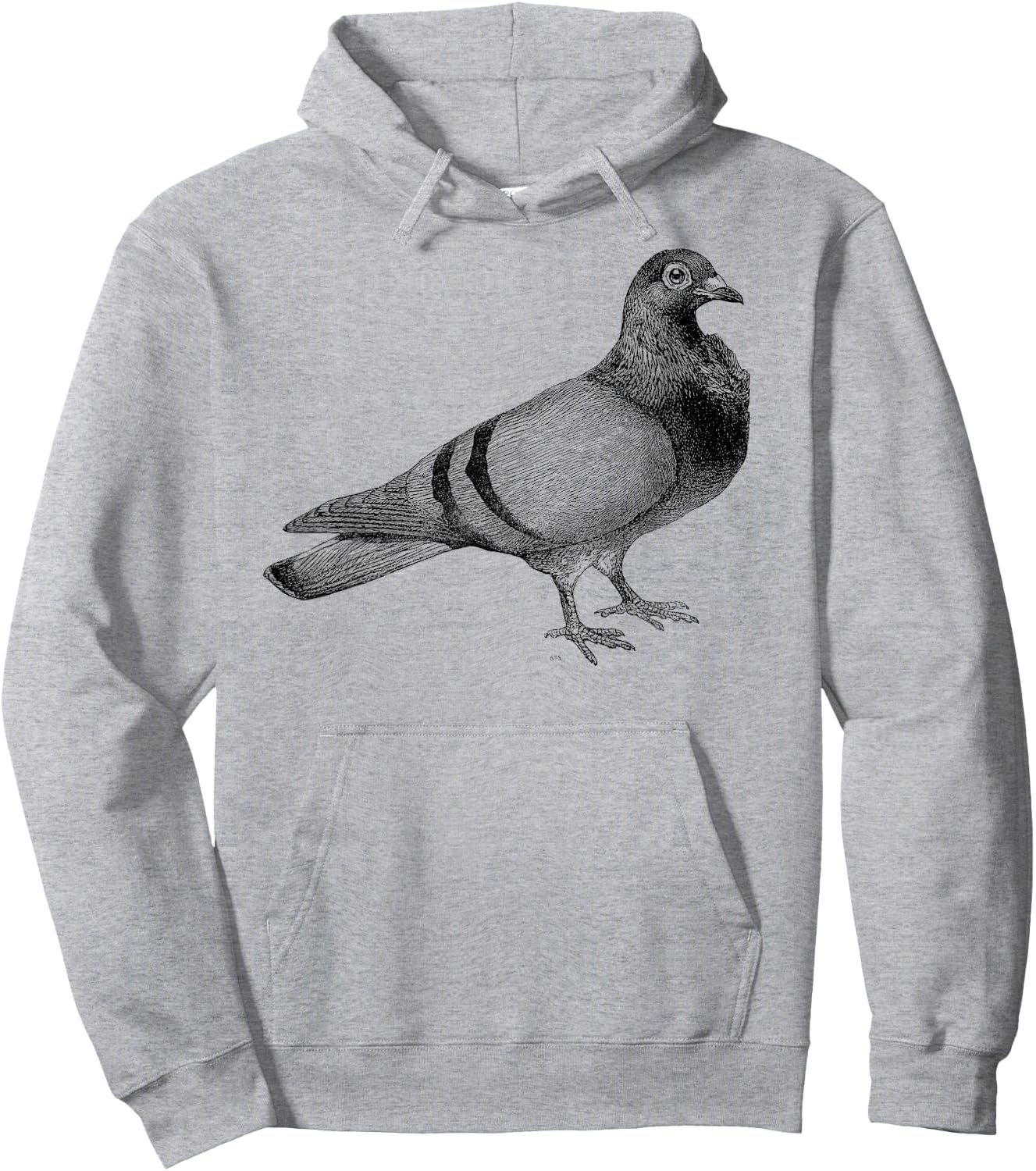 Big Texas Vintage Pigeon Illustration Hoodie - Hoodie | Ash