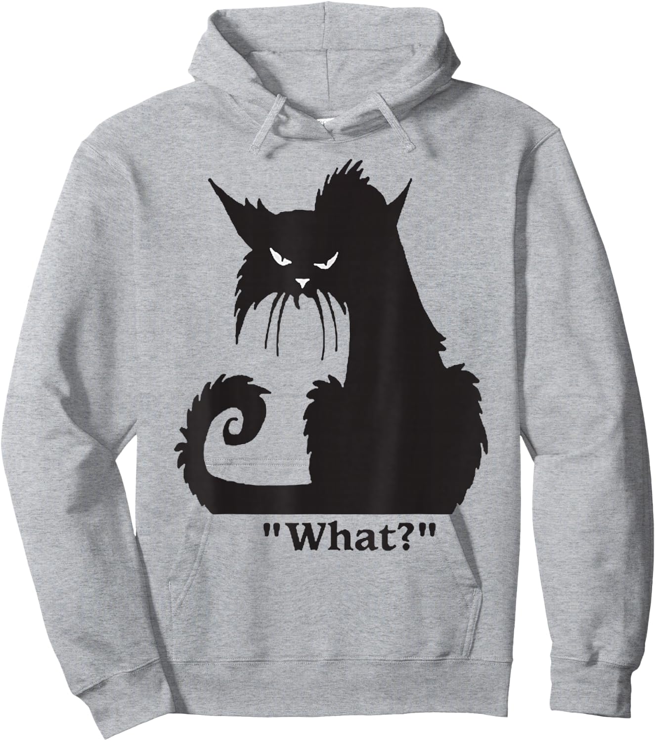 Cat What Funny Shirt Hoodie - Hoodie | Ash