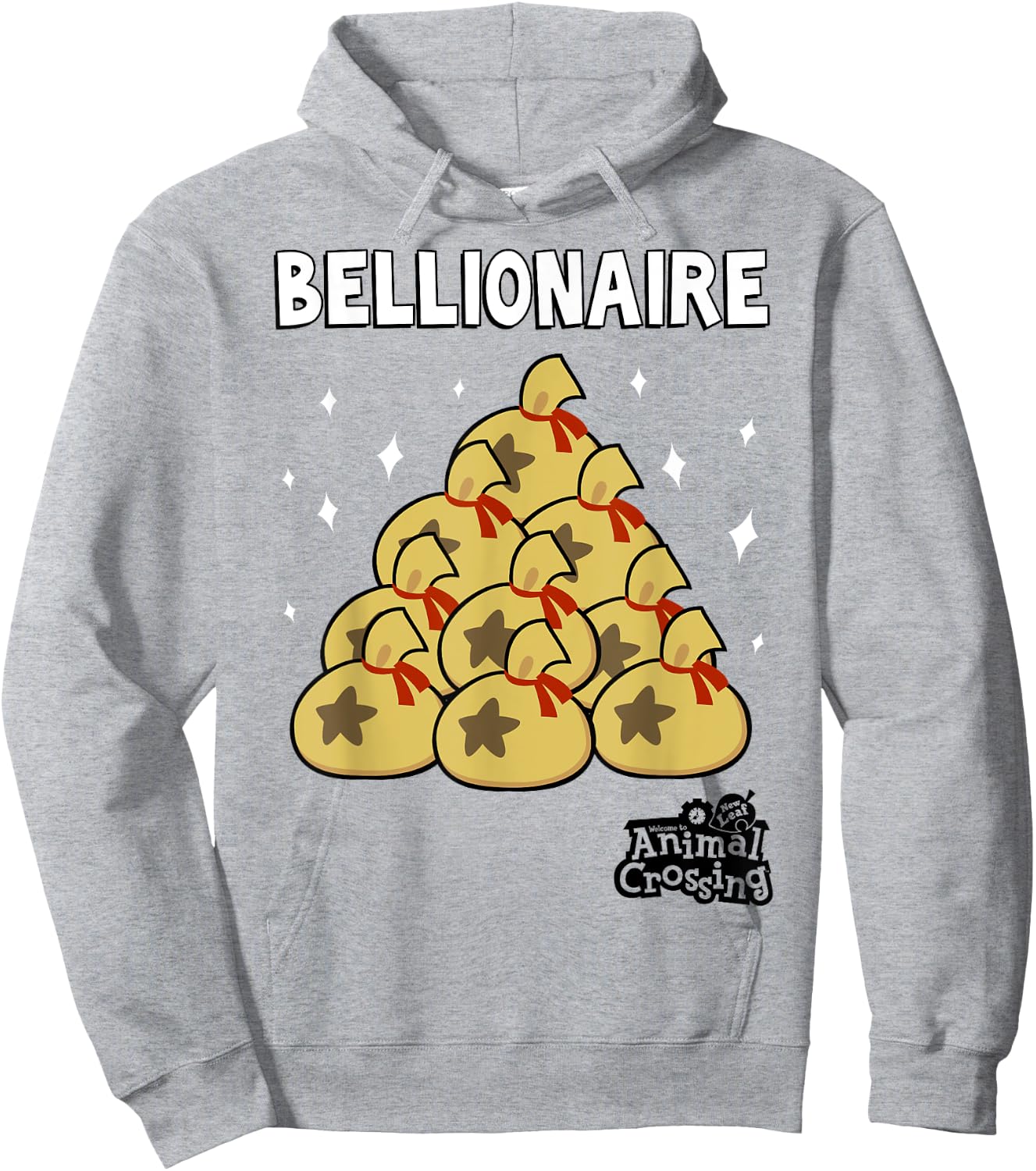 Animal Crossing New Leaf Bellionaire , Grey, Small Hoodie - Hoodie | Ash