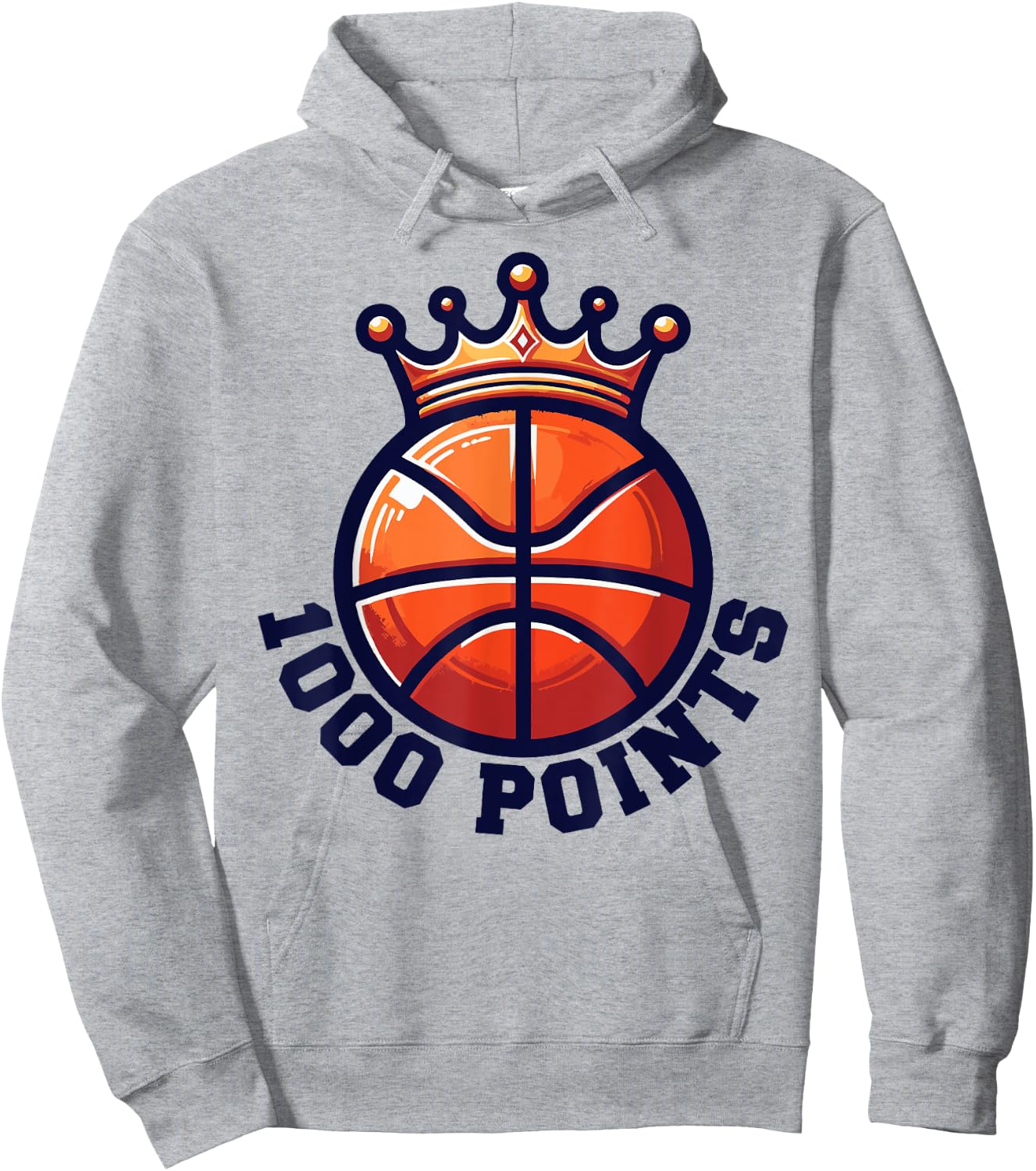 1000 Points Basketball Scorer High School Basketball Player Hoodie - Hoodie | Ash