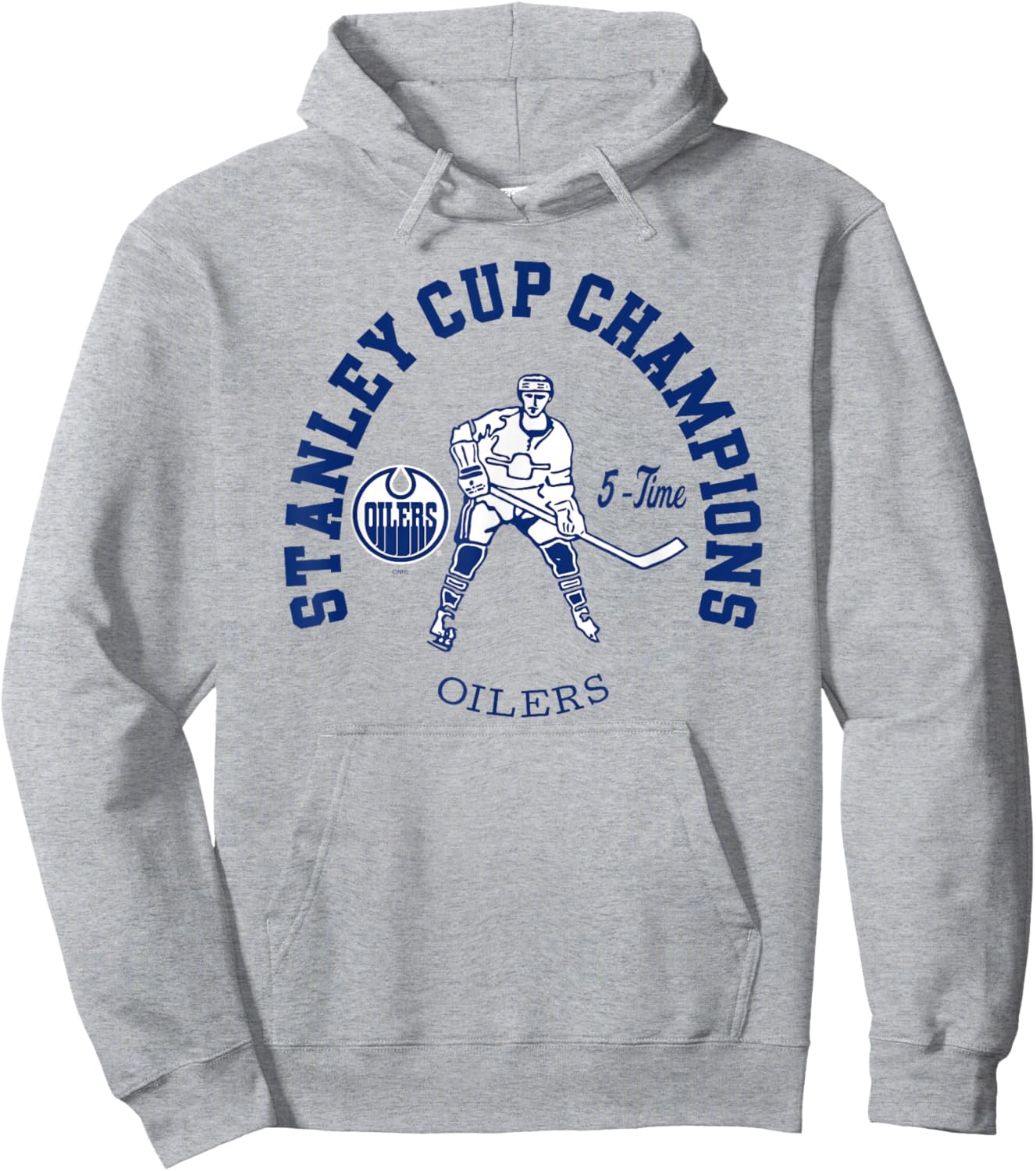 Edmonton Oilers Stanley Cup Champions 5-Time Orange NHL Hoodie - Hoodie | Ash