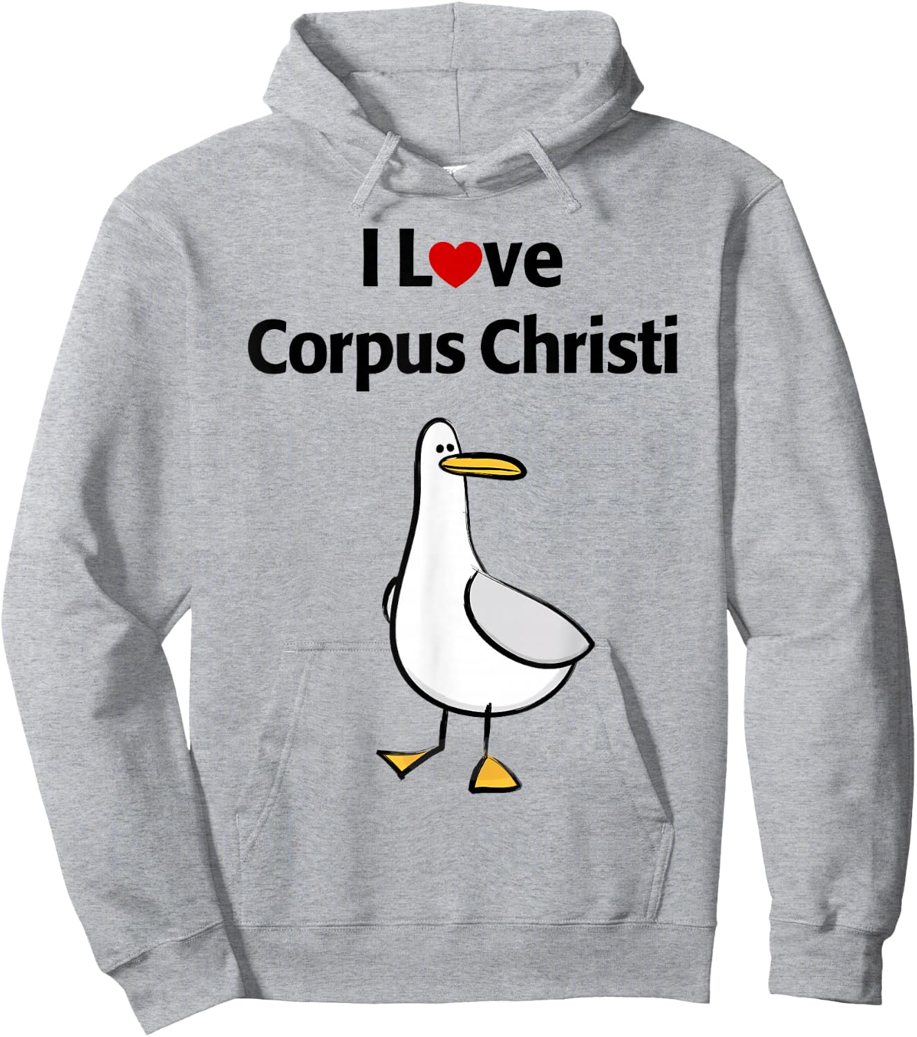 I Love Corpus Christi Hoodie - Hoodie | Ash