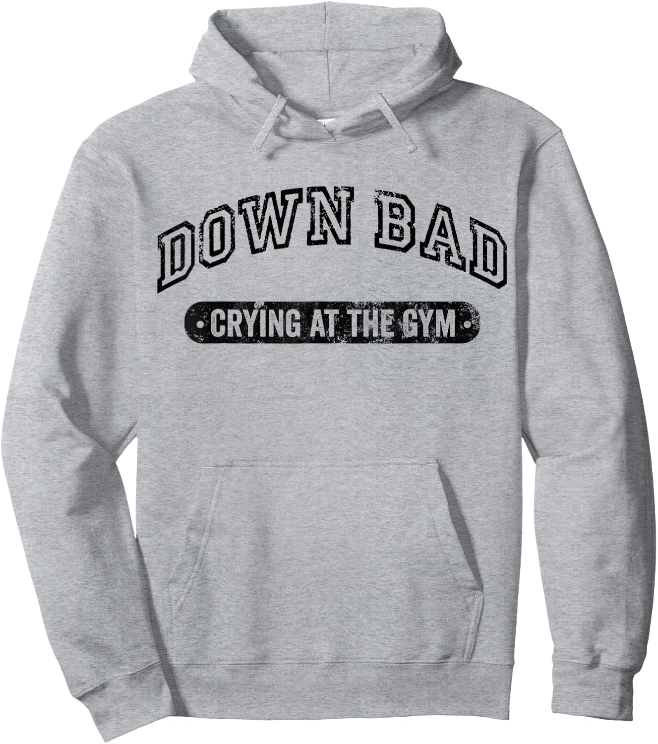 Down Bad Crying At The Gym Funny Workout Hoodie - Hoodie | Ash