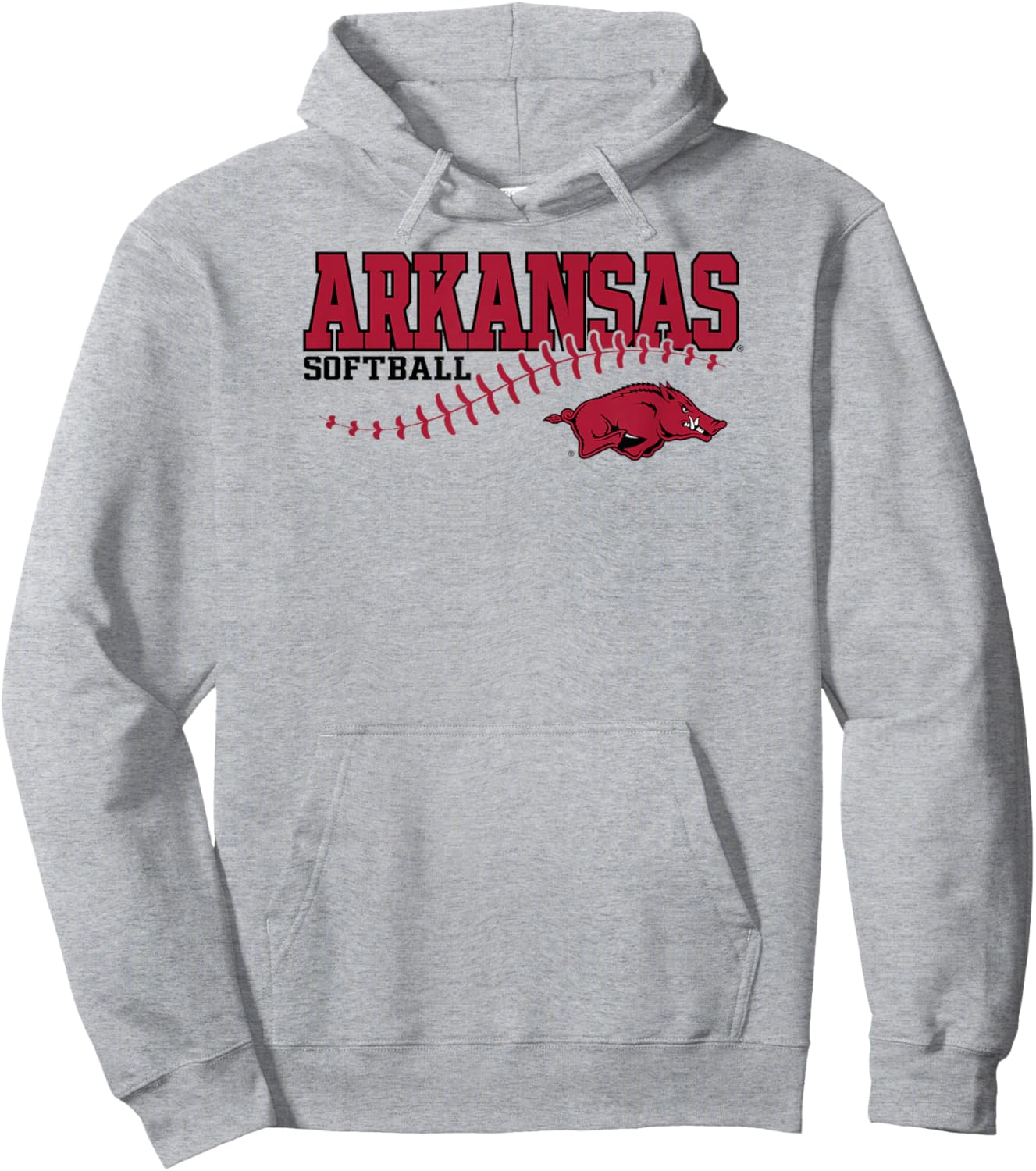 Arkansas Razorbacks Softball Laces Gray Officially Licensed Hoodie - Hoodie | Ash