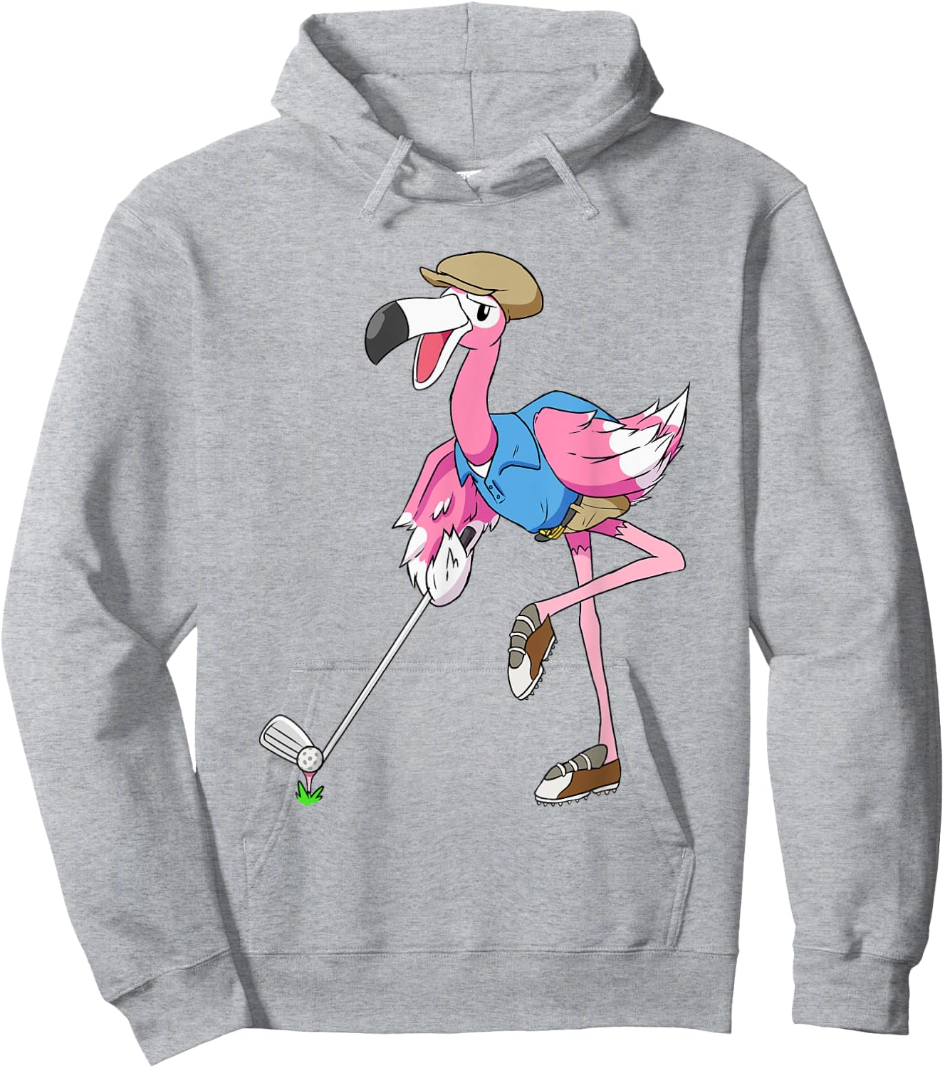 Pink Flamingo Golf Gifts Men Golfer Club Hoodie - Hoodie | Ash