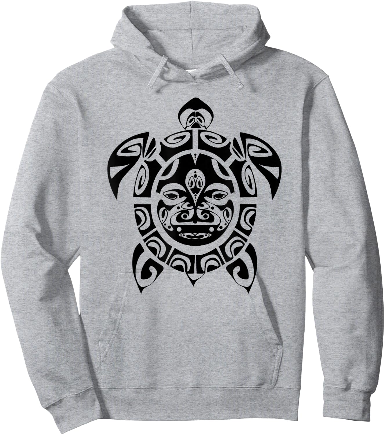 Psychedelic Sea Turtle, Retro Black And White Trippy Hoodie - Hoodie | Ash