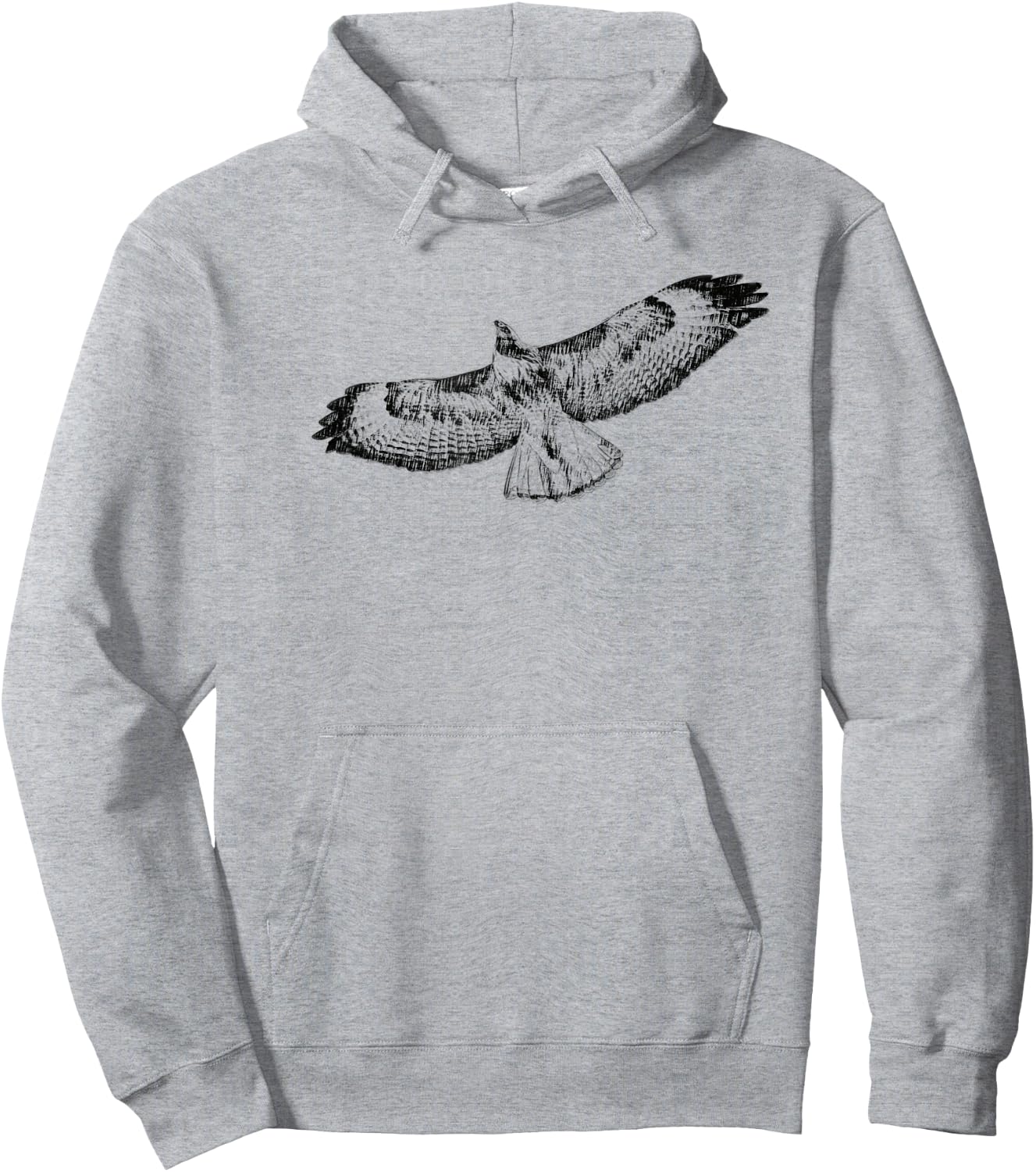 Hawk T Shirt Bird Flying Sketch Hoodie - Hoodie | Ash