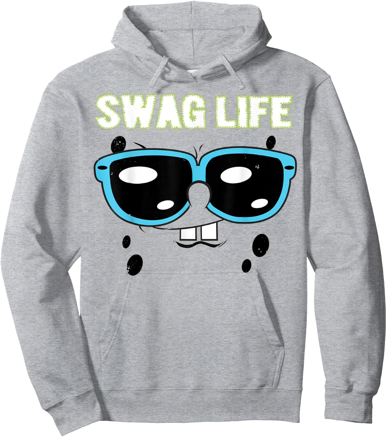 Spongebob SquarePants Swag Life Sunglasses Hoodie - Hoodie | Ash