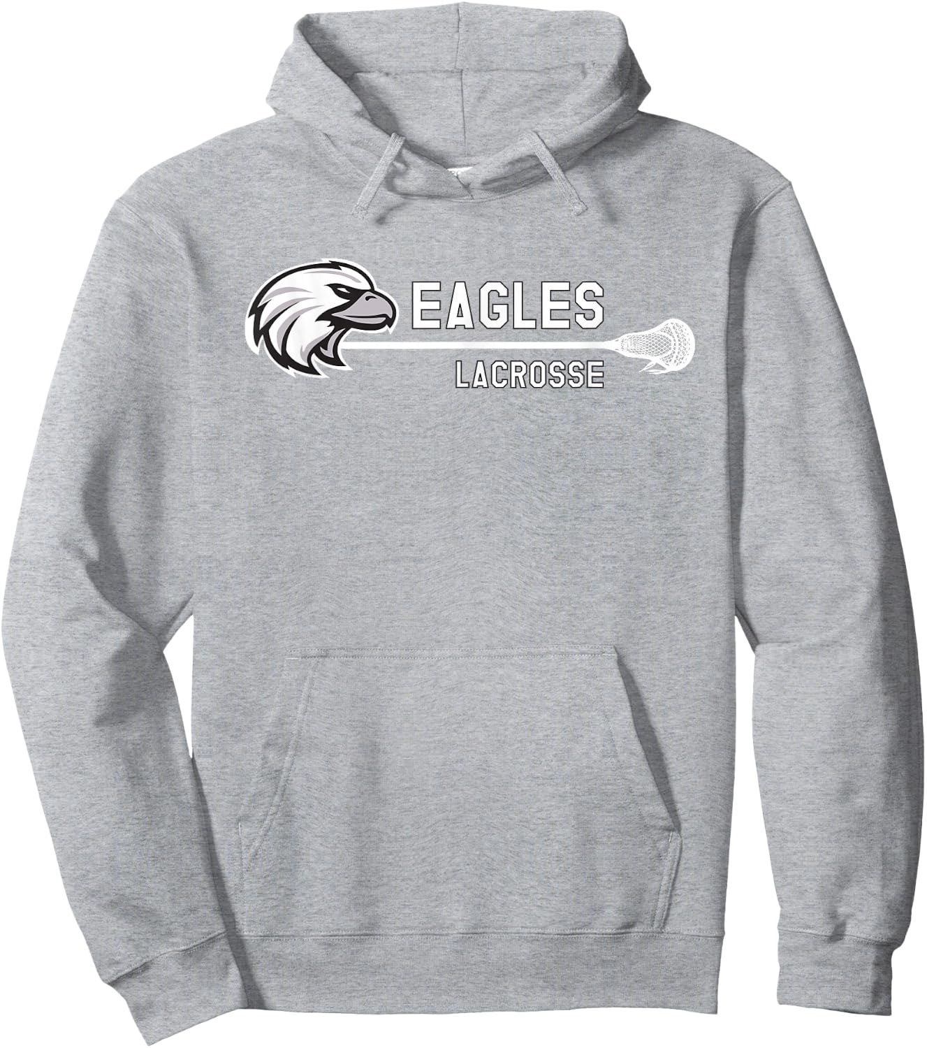 Franklin County Lacrosse Club Horizontal Eagle Hoodie - Hoodie | Ash