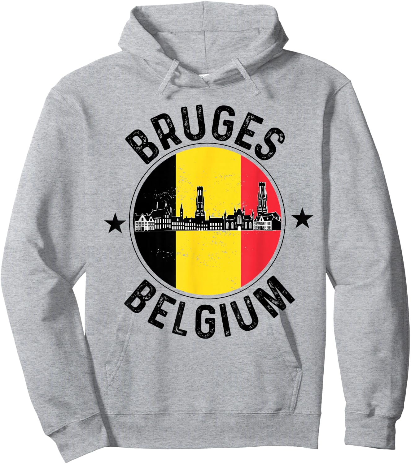 Bruges Belgium Souvenir Vacation Men Women Belgian Pride Hoodie - Hoodie | Ash