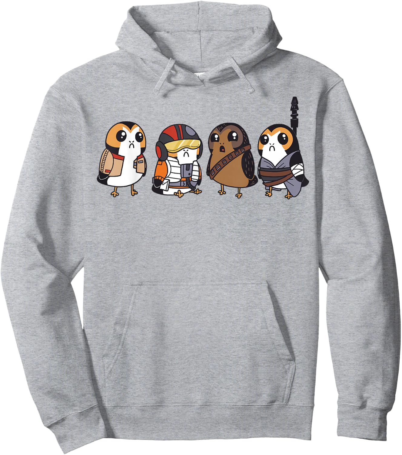 Star Wars Cute Porgs Dressed As Characters Portrait Hoodie - Hoodie | Ash