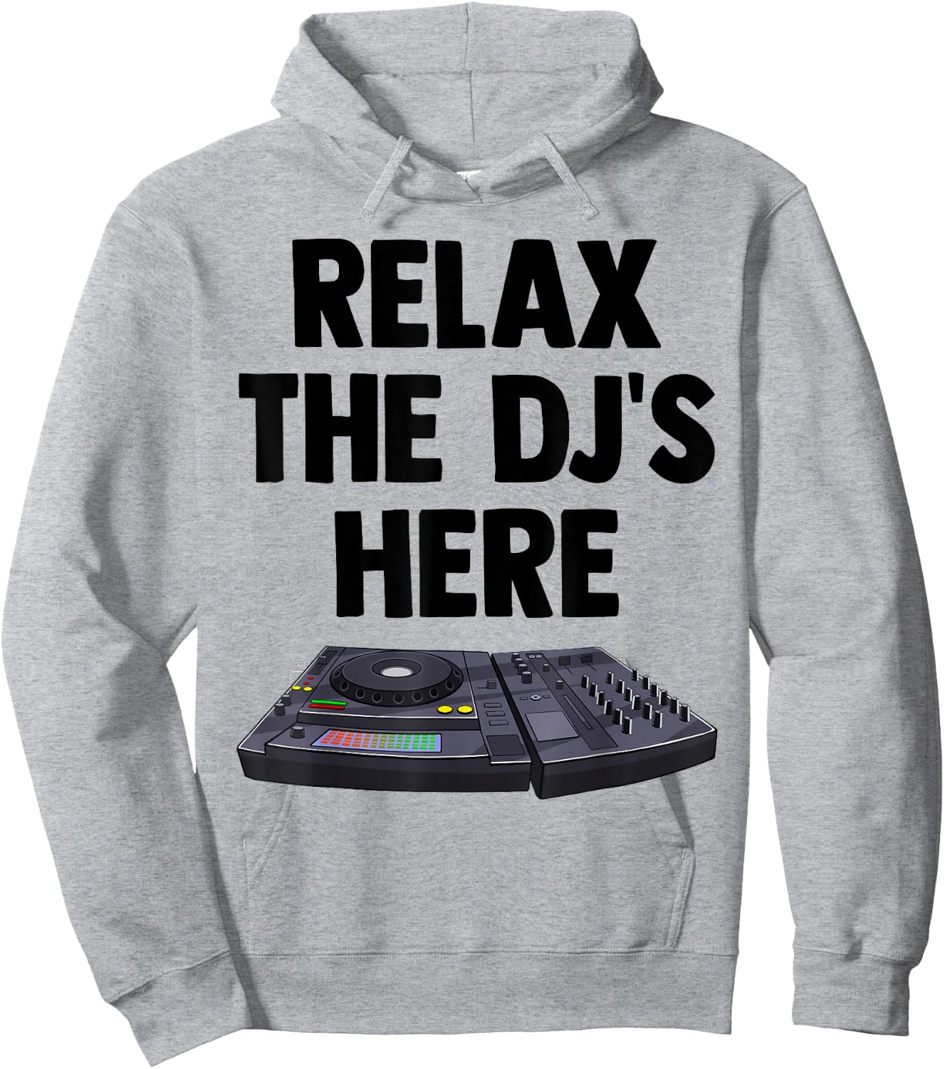 Relax The DJ's Here Shirt Kids Turntable Music Equalizer Hoodie - Hoodie | Ash