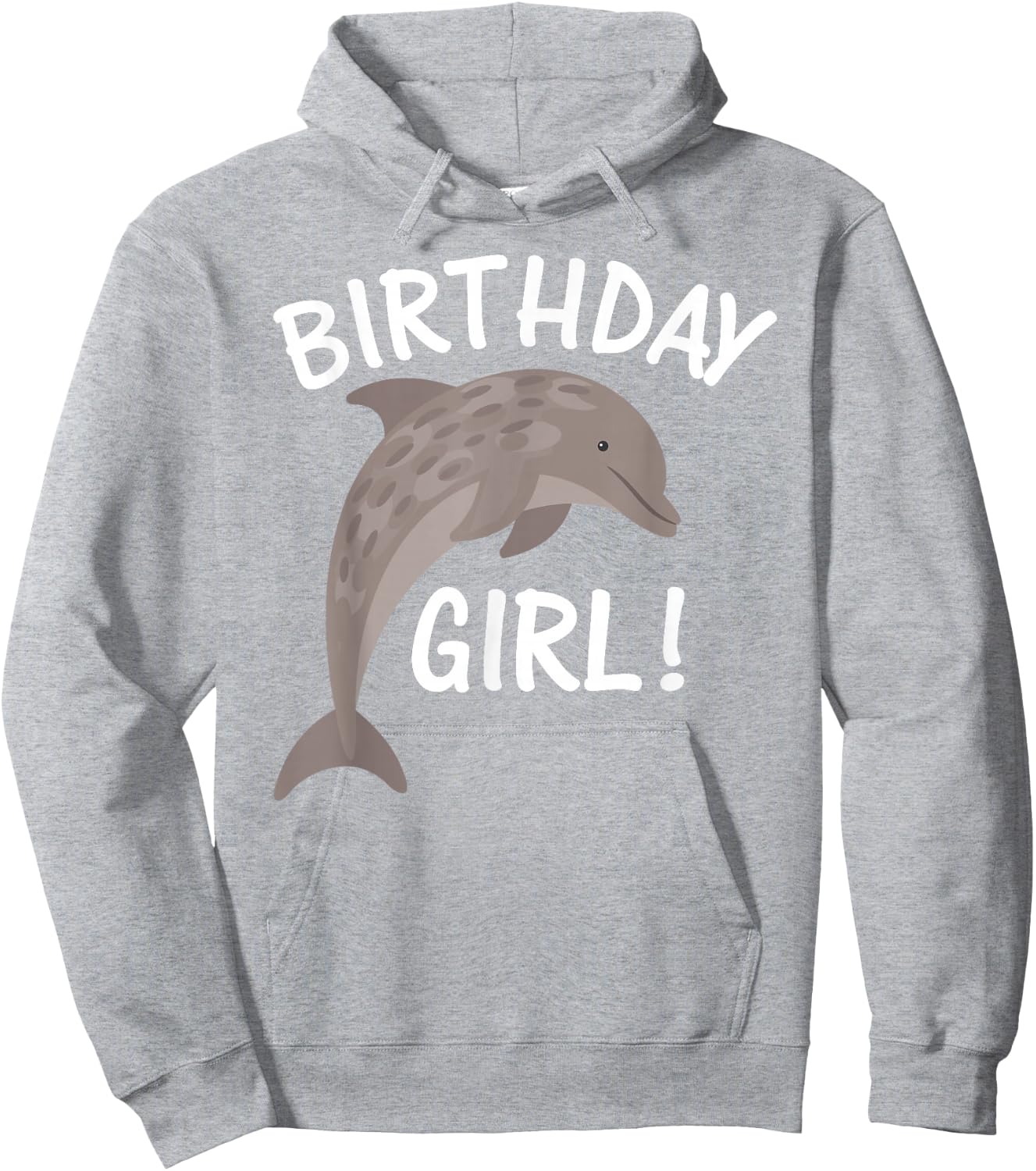 Birthday Girl Dolphin Hoodie - Hoodie | Ash