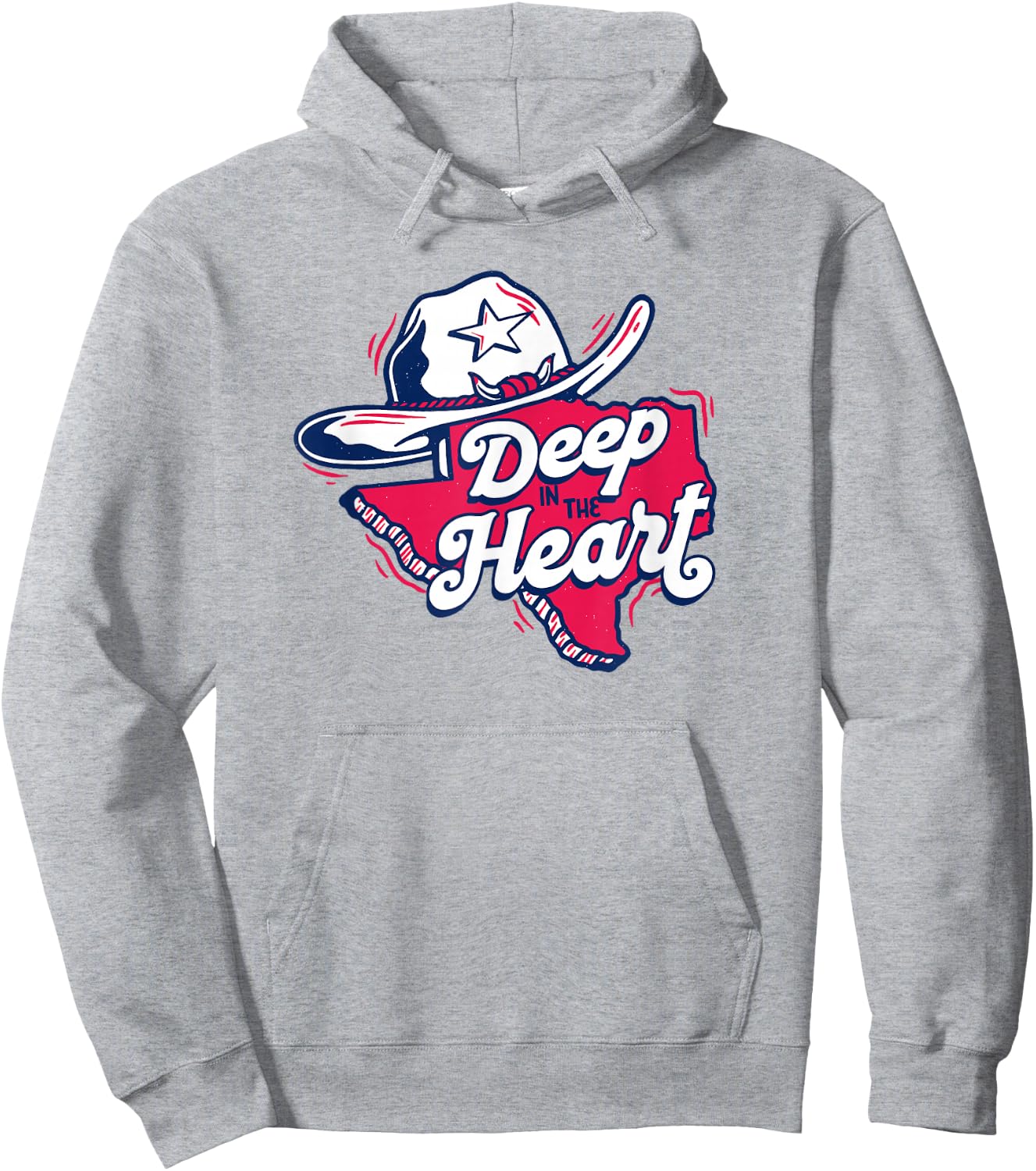 Deep in the Heart Vintage Texas Cartoon Proud Texan Hoodie - Hoodie | Ash
