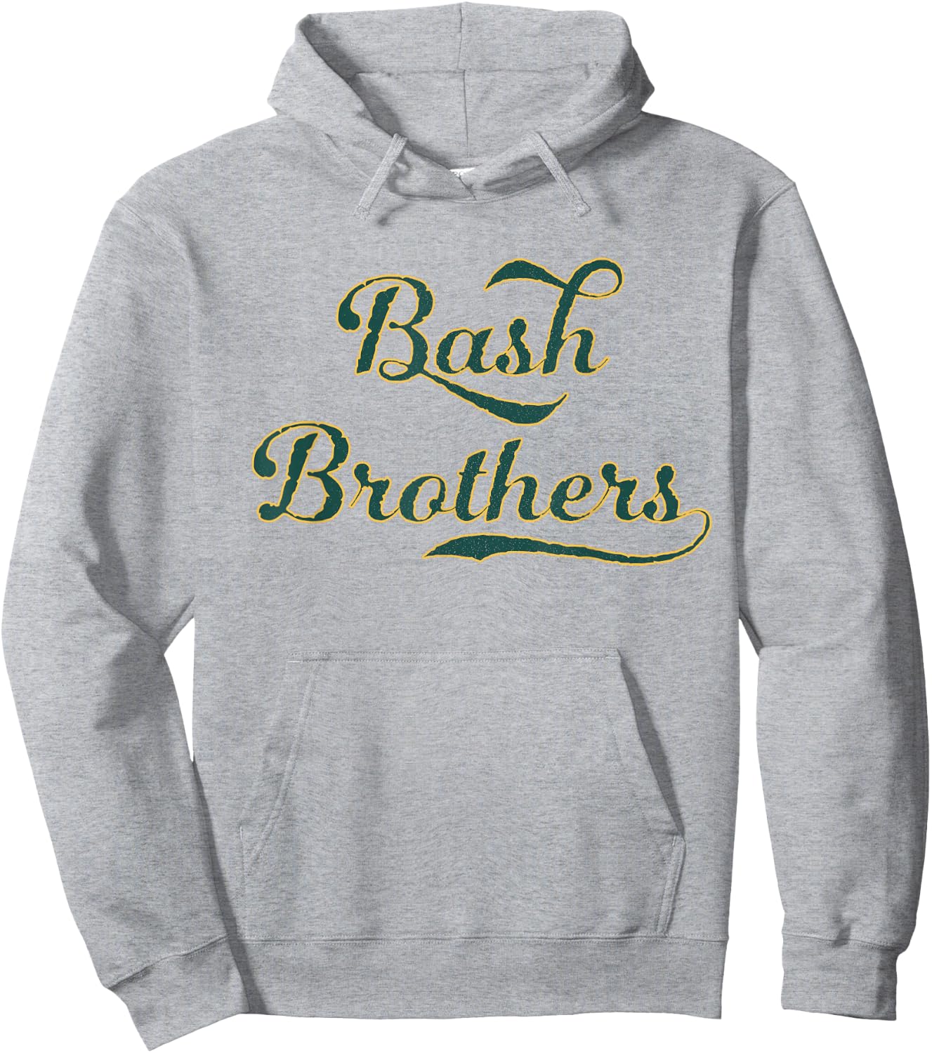 Distressed vintage-look Bash Brothers | Baseball Hoodie - Hoodie | Ash