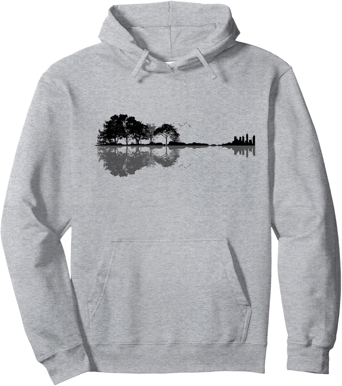Acoustic Guitar Nature Forest Music Bass Guitarist Men Women Hoodie - Hoodie | Ash