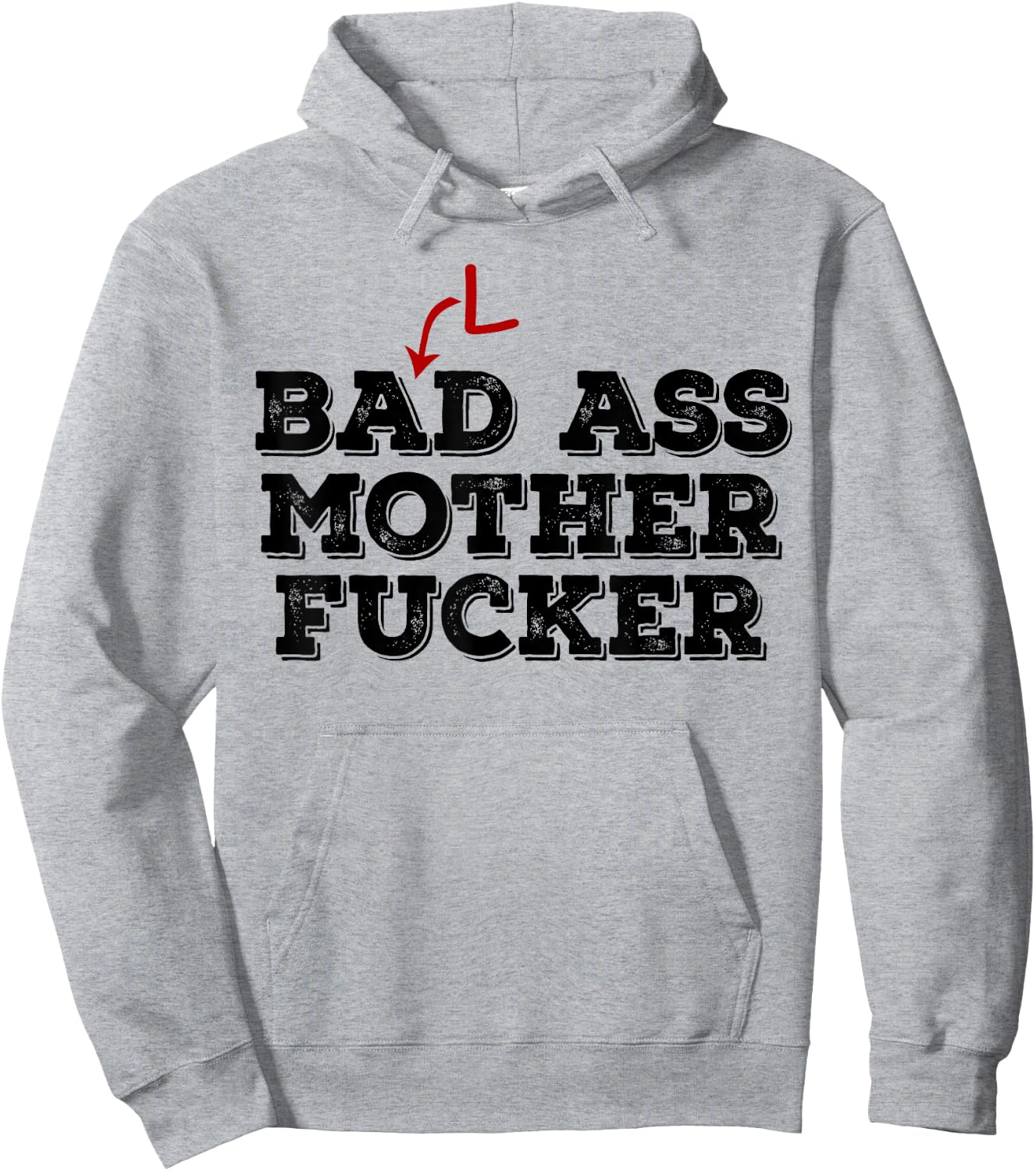 Funny Bald Head t shirt - Bad Ass Mother Fucker Gift Baldy Hoodie - Hoodie | Ash