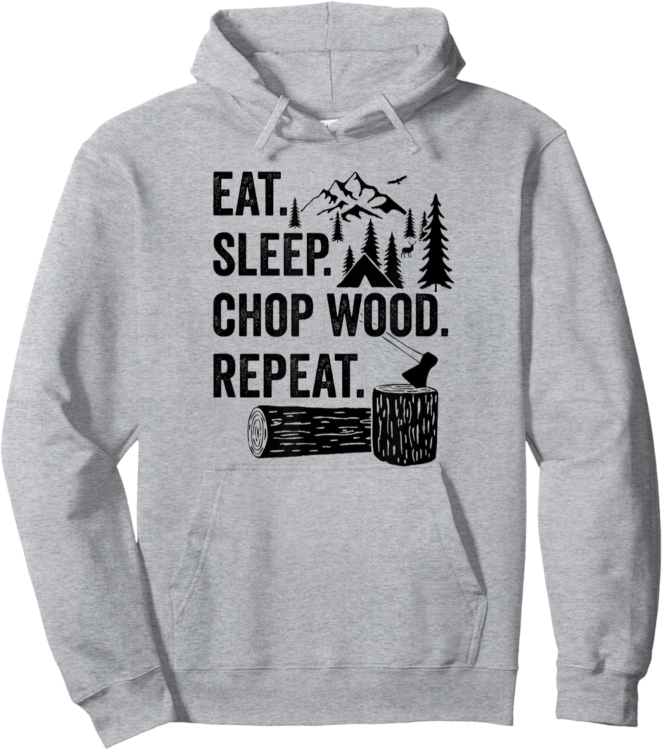 Chopping Wood Lumberjack Shirt for Arborist Tree Surgeon Hoodie - Hoodie | Ash