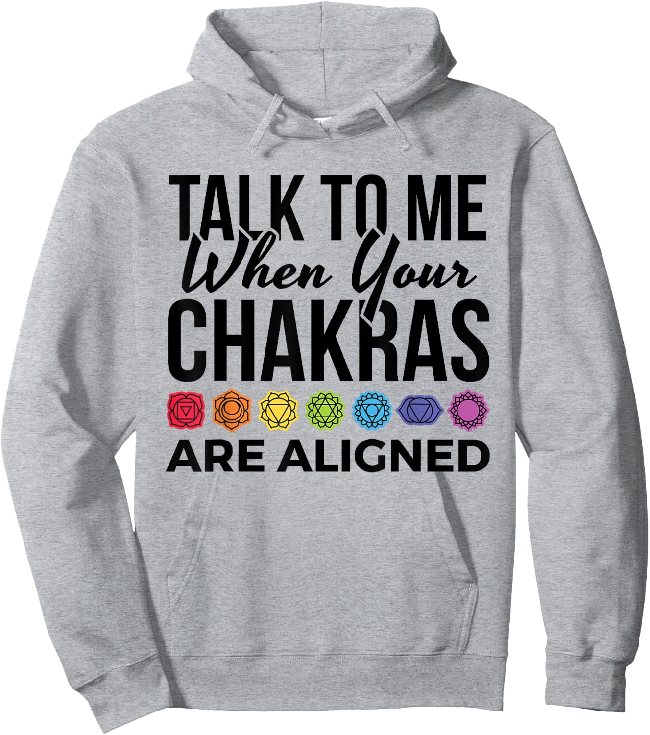 Chakra 7 Chakras Symbol Meditation Yoga Hoodie - Hoodie | Ash