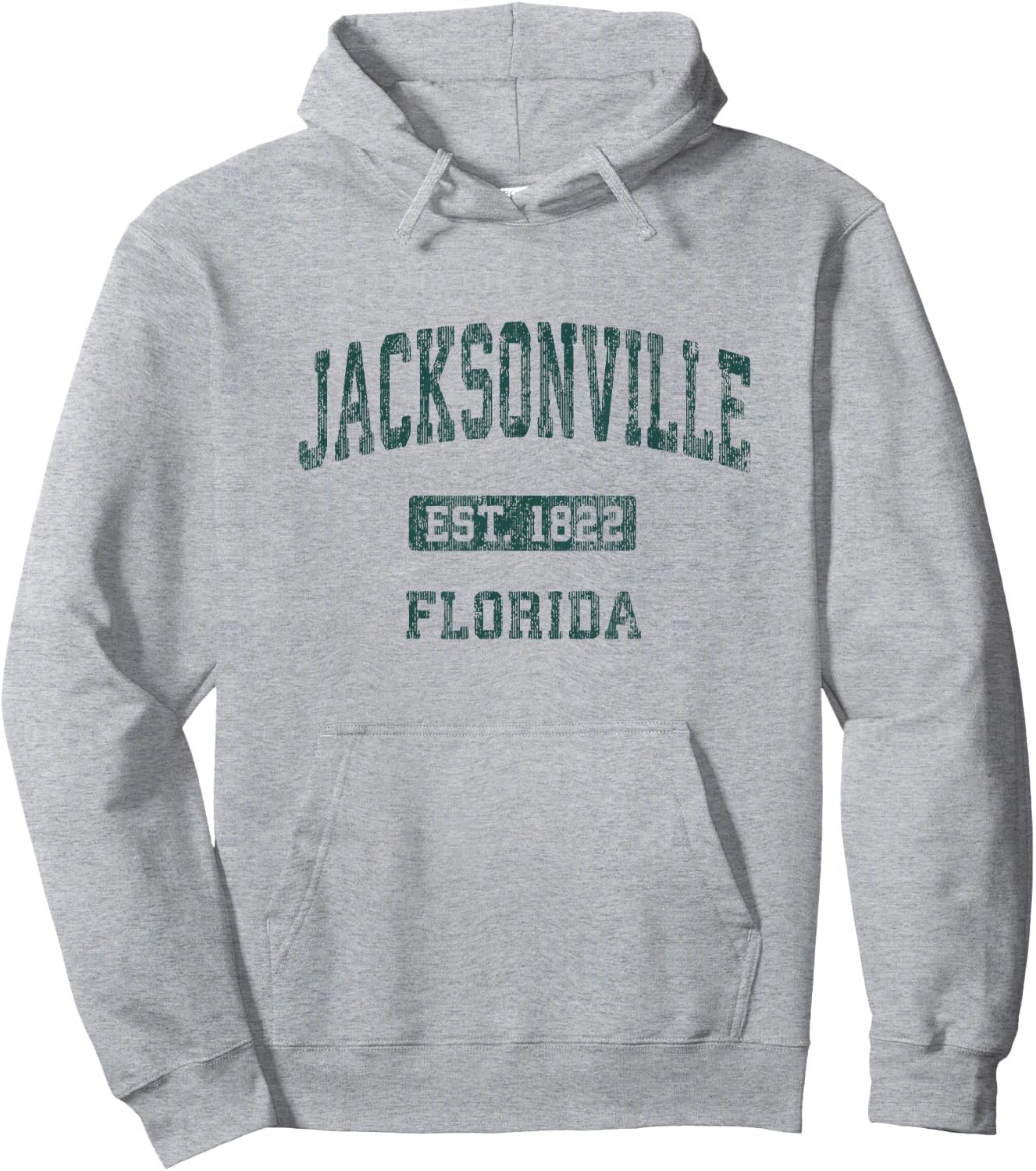 Jacksonville Florida FL Vintage Athletic Sports Design Hoodie - Hoodie | Ash