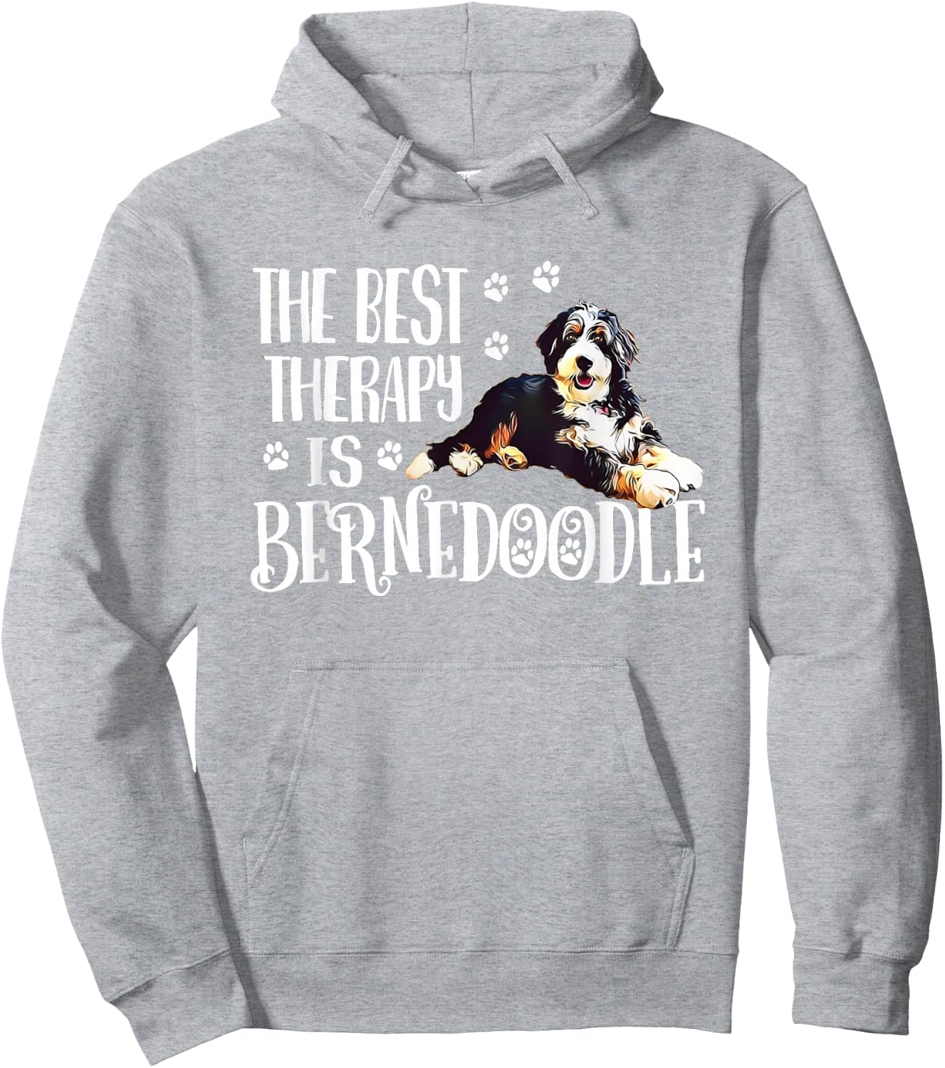 Cute Best Therapy Bernedoodle Dog Lover Hoodie - Hoodie | Ash