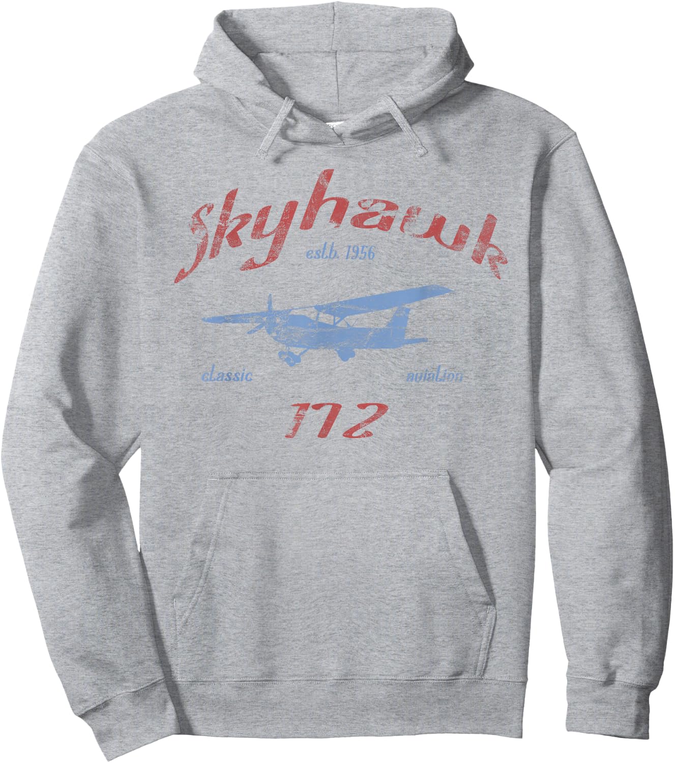 172 Skyhawk Airplane Classic Vintage Aviation Private PIlot Hoodie - Hoodie | Ash