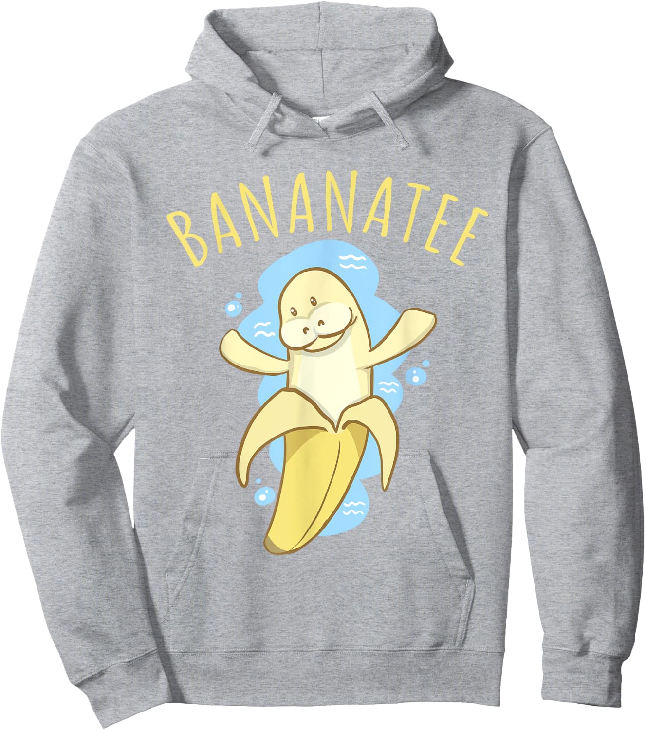 Bananatee Manatee Banana Dugong Pun Funny Fruit T Shirt Hoodie - Hoodie | Ash