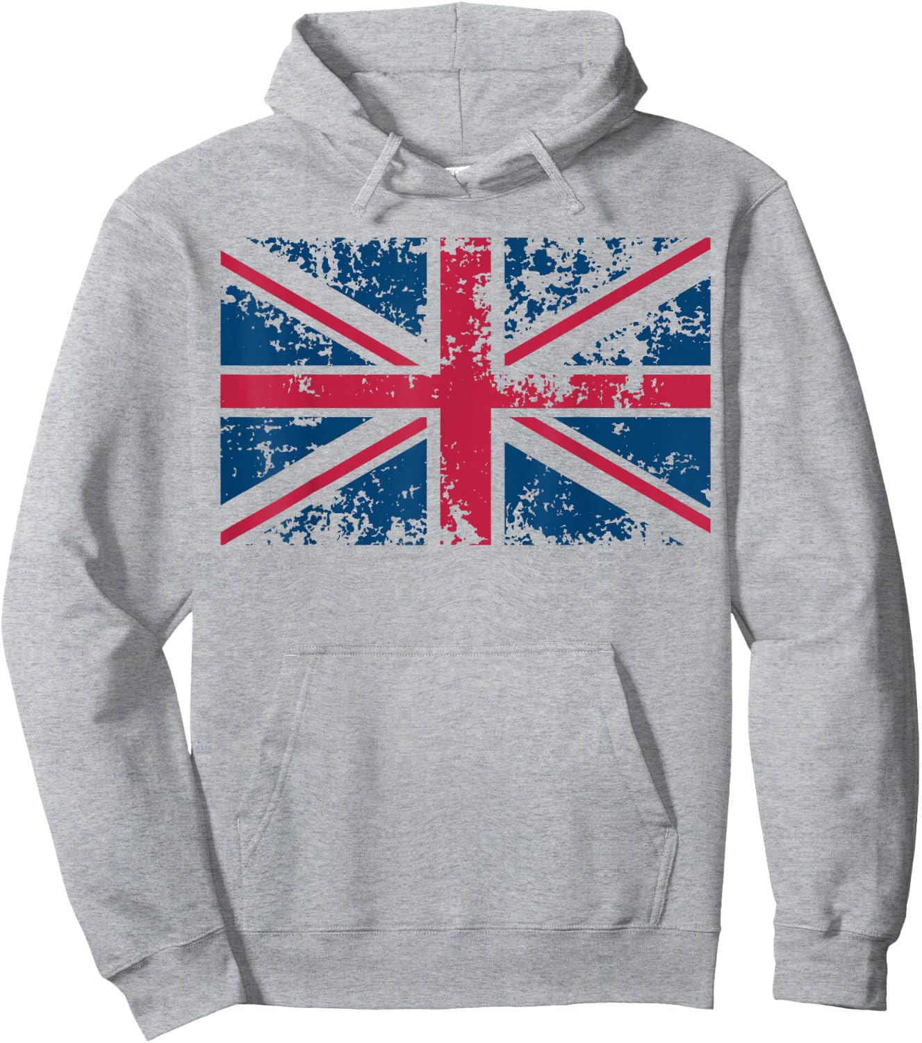 Union Jack Vintage UK Flag Shirt | Britain Loyalists Gift Hoodie - Hoodie | Ash