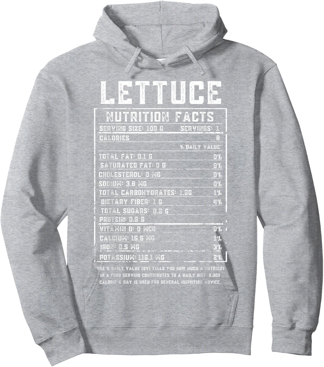 Lettuce Nutrition Facts Thanksgiving Food Halloween Costume Hoodie - Hoodie | Ash