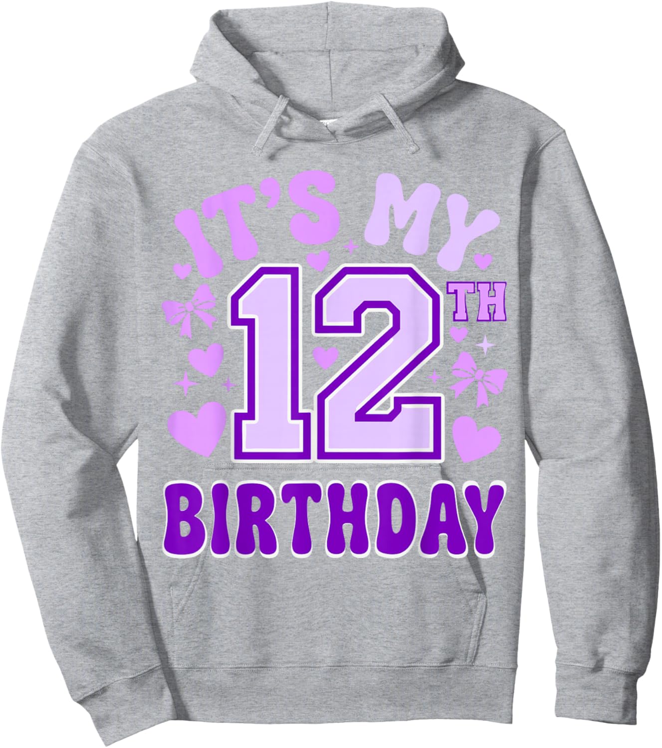 12th Birthday Girls Twelve Years Old It's My 12 Bday Hoodie - Hoodie | Ash