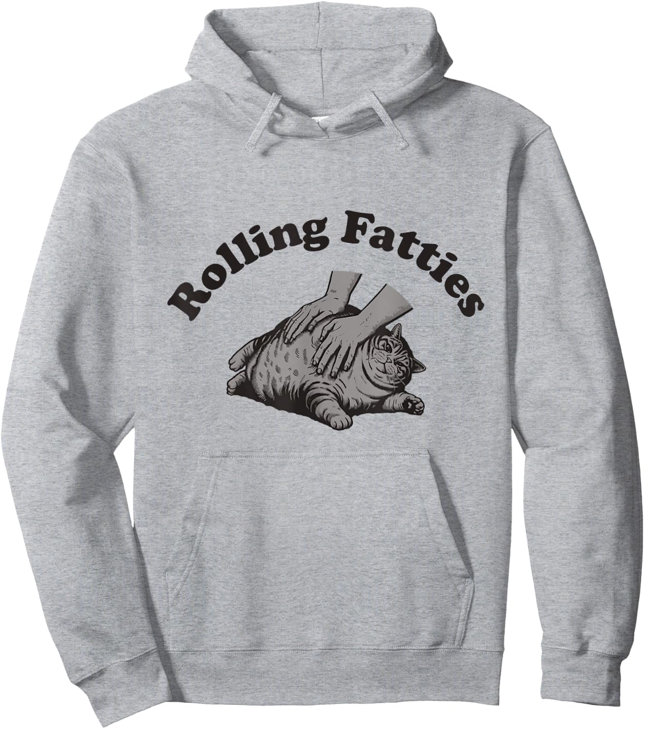 Rolling Fatties Cat Shirt Kitten Owner Funny Fat Cat Hoodie - Hoodie | Ash