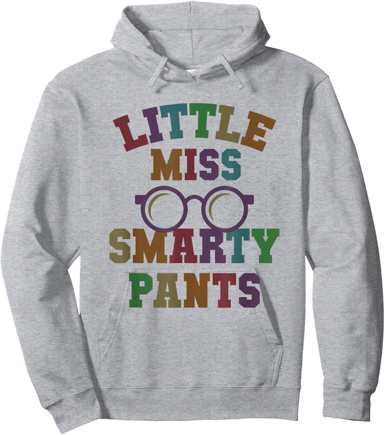 Sarcastic LITTLE MISS SMARTY PANTS Graduate School PreK Kids Hoodie - Hoodie | Ash