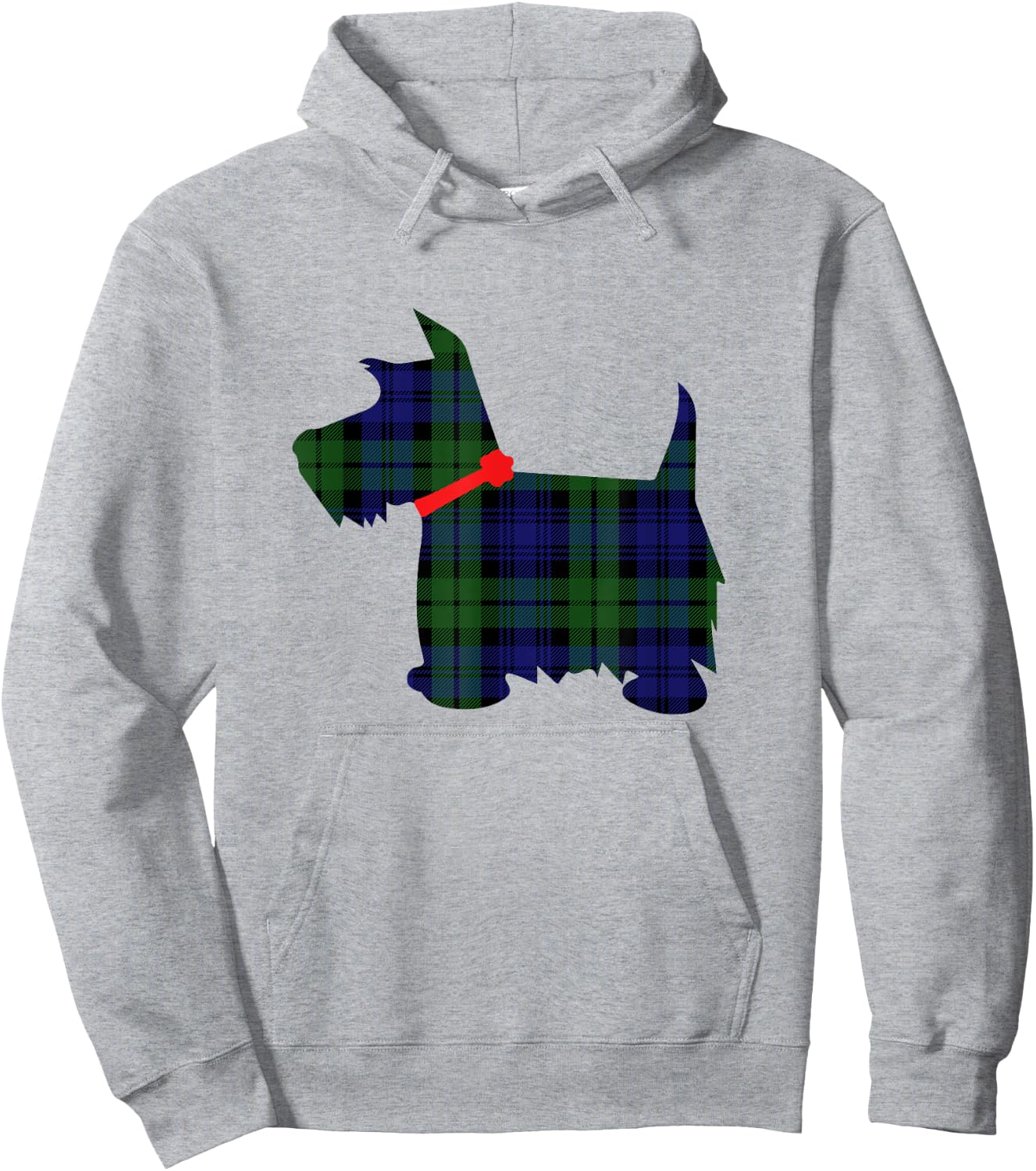 Scottie Dog Scottish Terrier T Shirt Campbell Tartan Plaid Hoodie - Hoodie | Ash