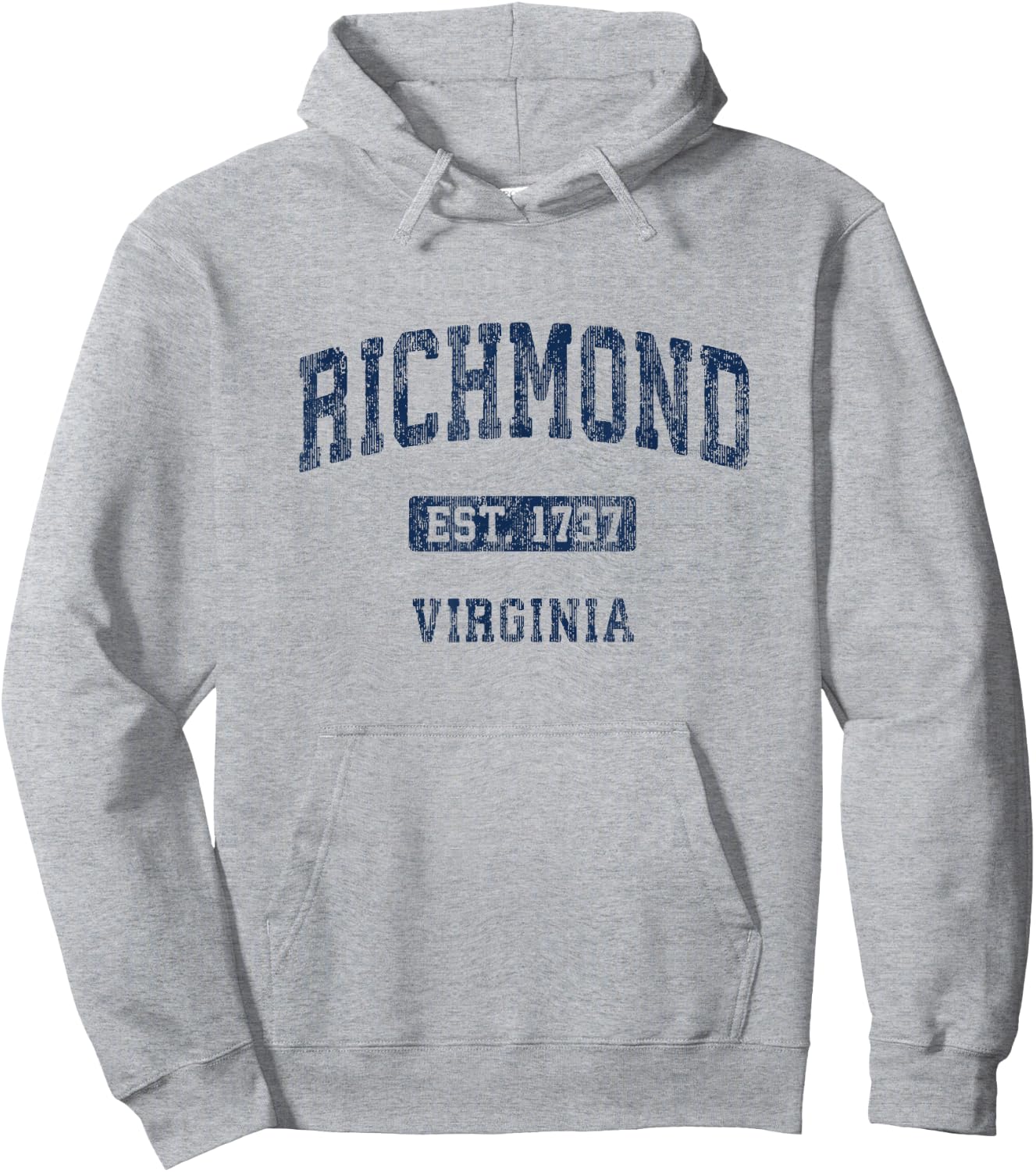 Richmond Virginia VA Vintage Athletic Sports Design Hoodie - Hoodie | Ash