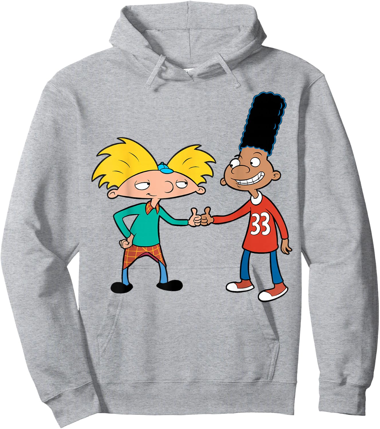 Nickelodeon Hey Arnold Gerald and Arnold Thumbs Up Hoodie - Hoodie | Ash
