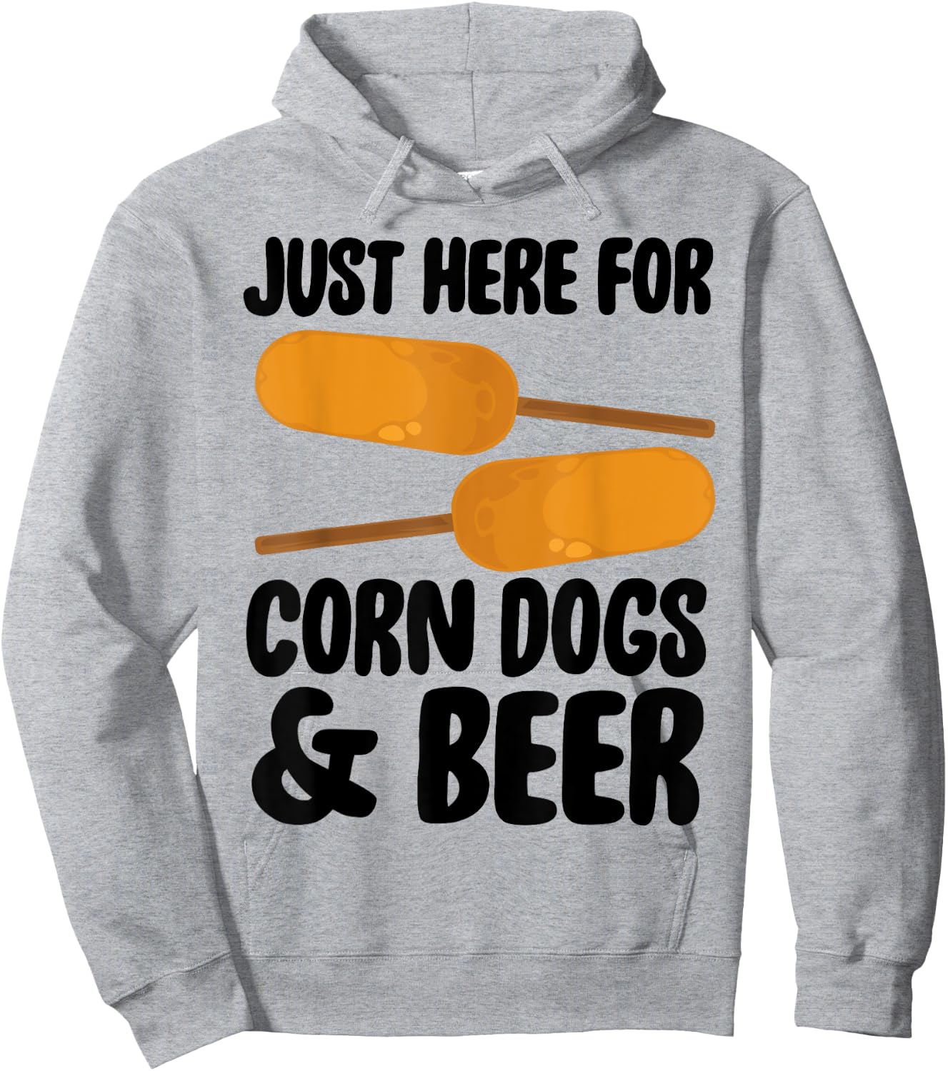 Corndog Costume Just Here For Corn Dogs & Beer Hoodie - Hoodie | Ash