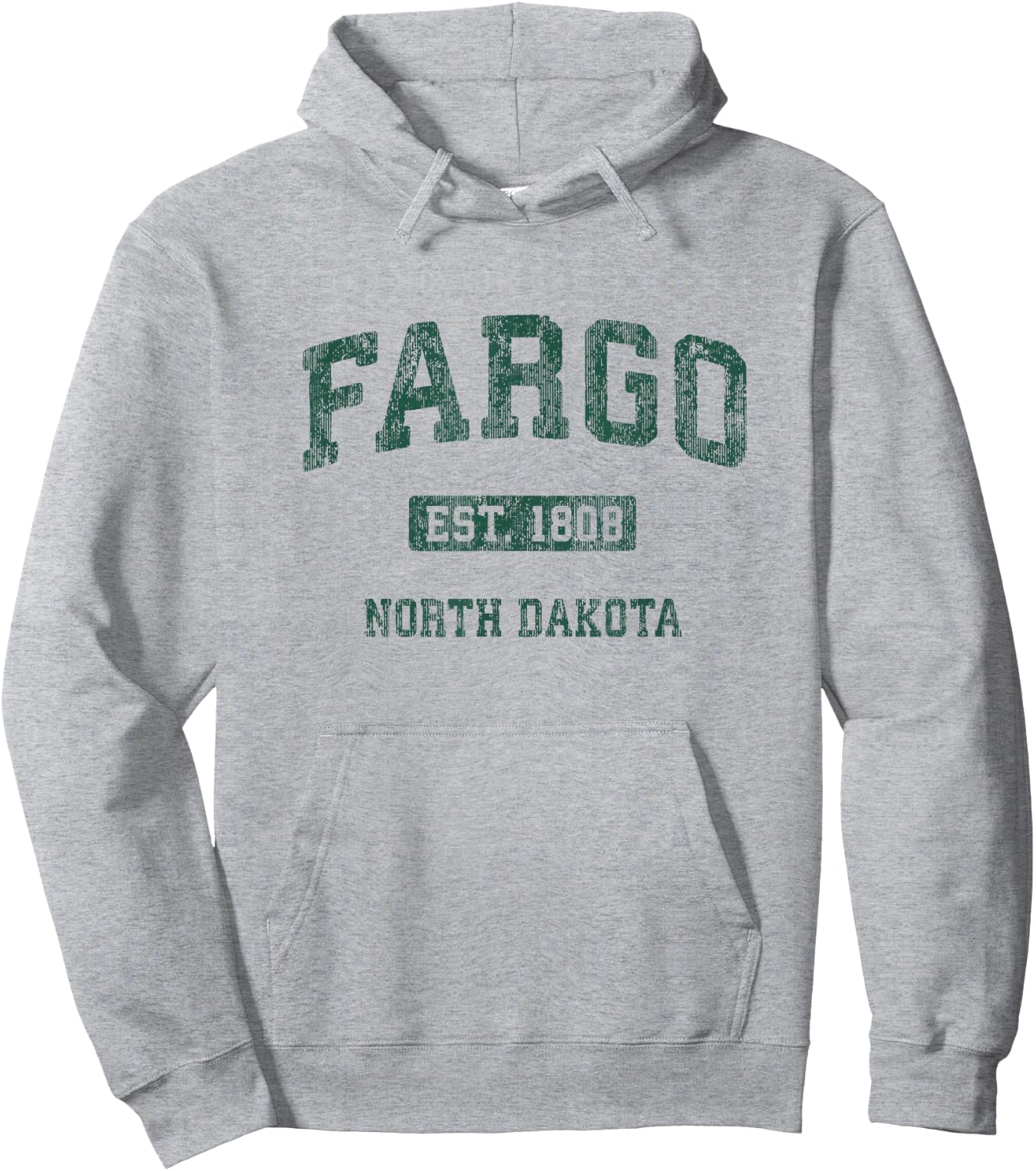 Fargo North Dakota ND Vintage Athletic Sports Design Hoodie - Hoodie | Ash