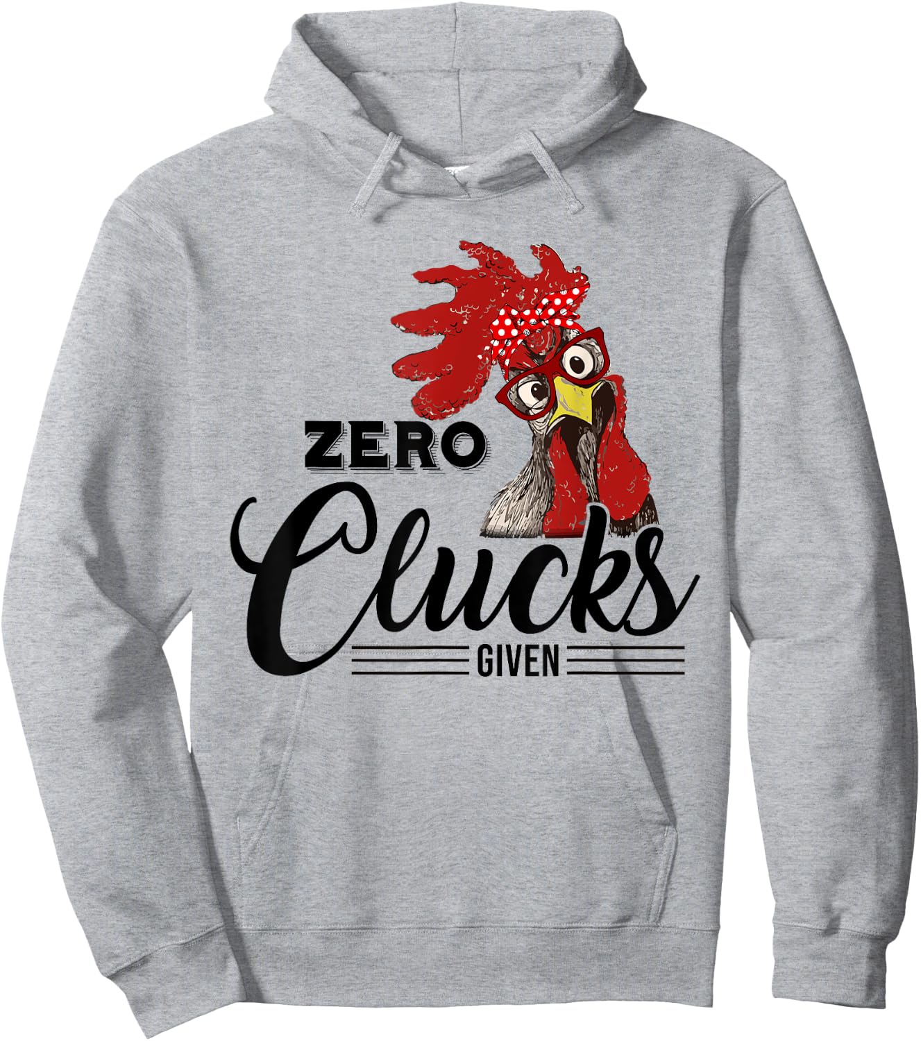 Zero Clucks Given Funny Chicken Chicken Lover Gifts Hoodie - Hoodie | Ash