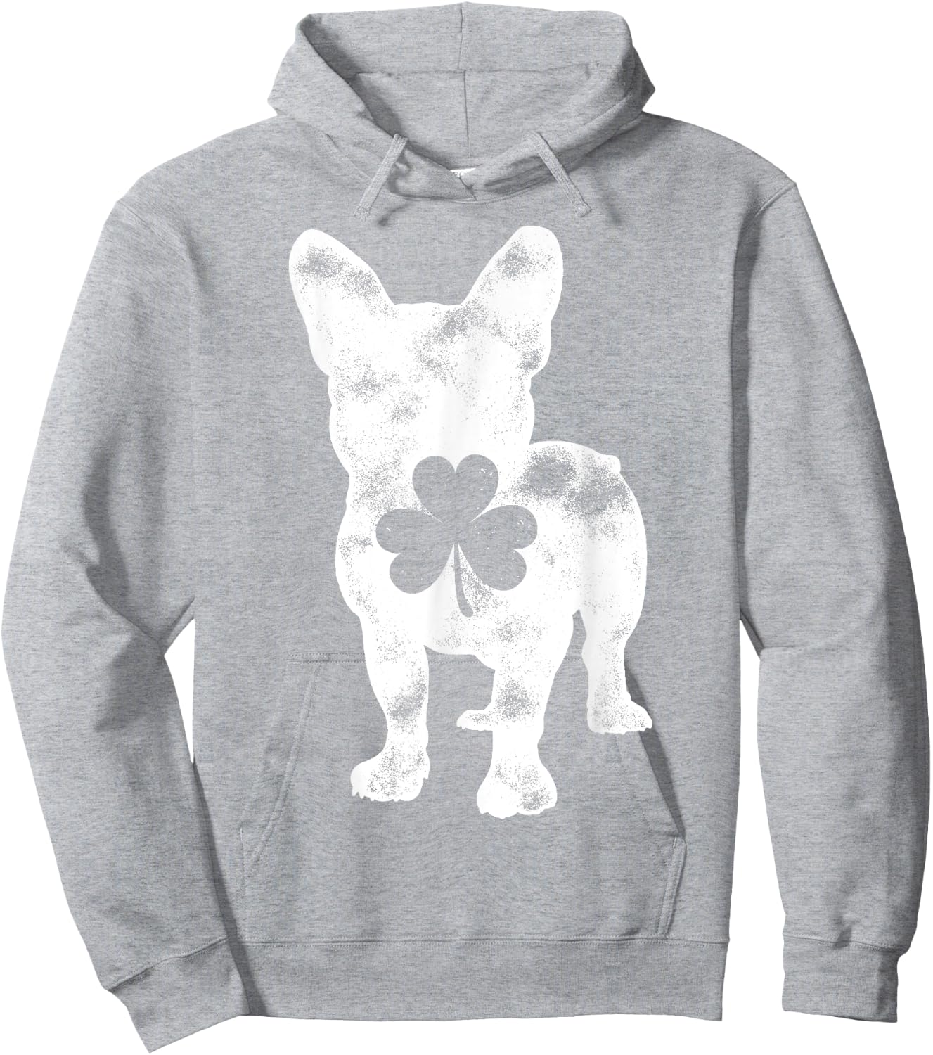 French Bulldog St Patricks Day Men Women Shamrock Dog Lover Hoodie - Hoodie | Ash