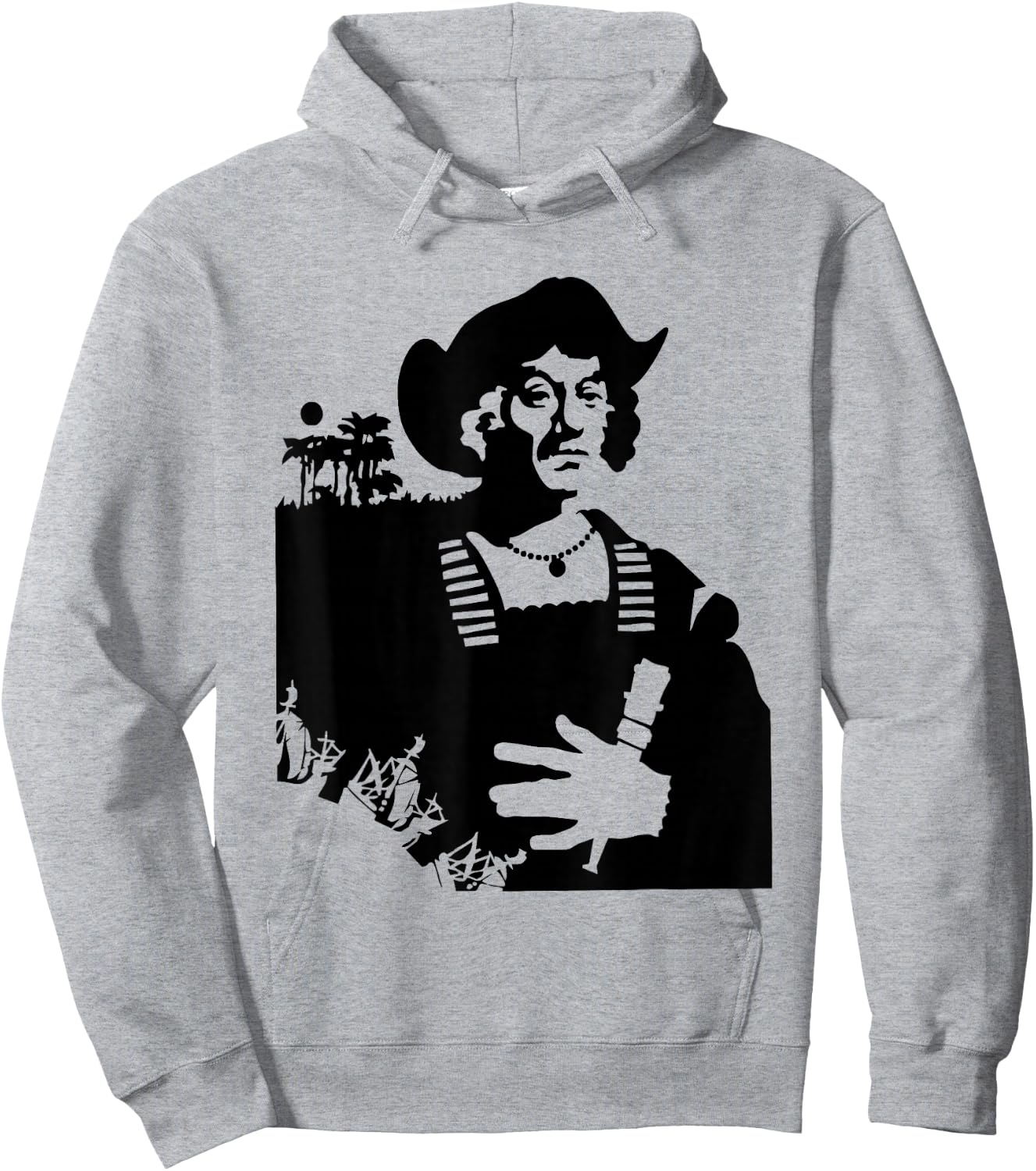 Christopher Columbus Explorer USA America American Hoodie - Hoodie | Ash