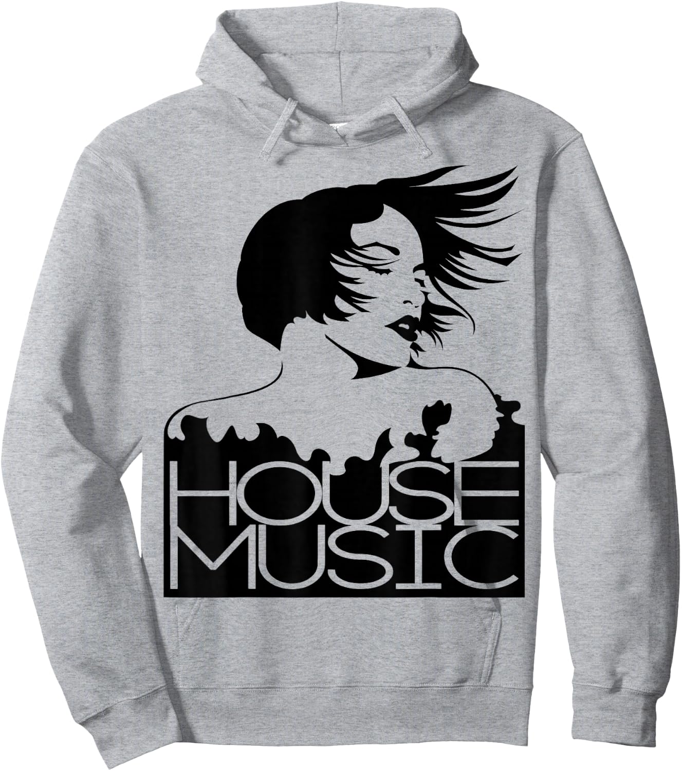 House Music Shirt, House Music All Night Long, EDM, Rave Hoodie - Hoodie | Ash