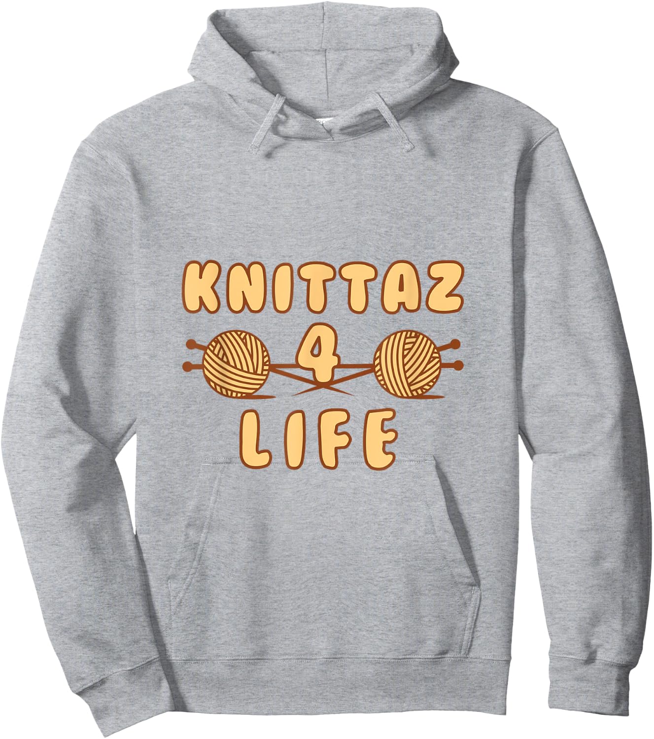 Knittaz 4 Life Funny Knitting Club Hoodie - Hoodie | Ash