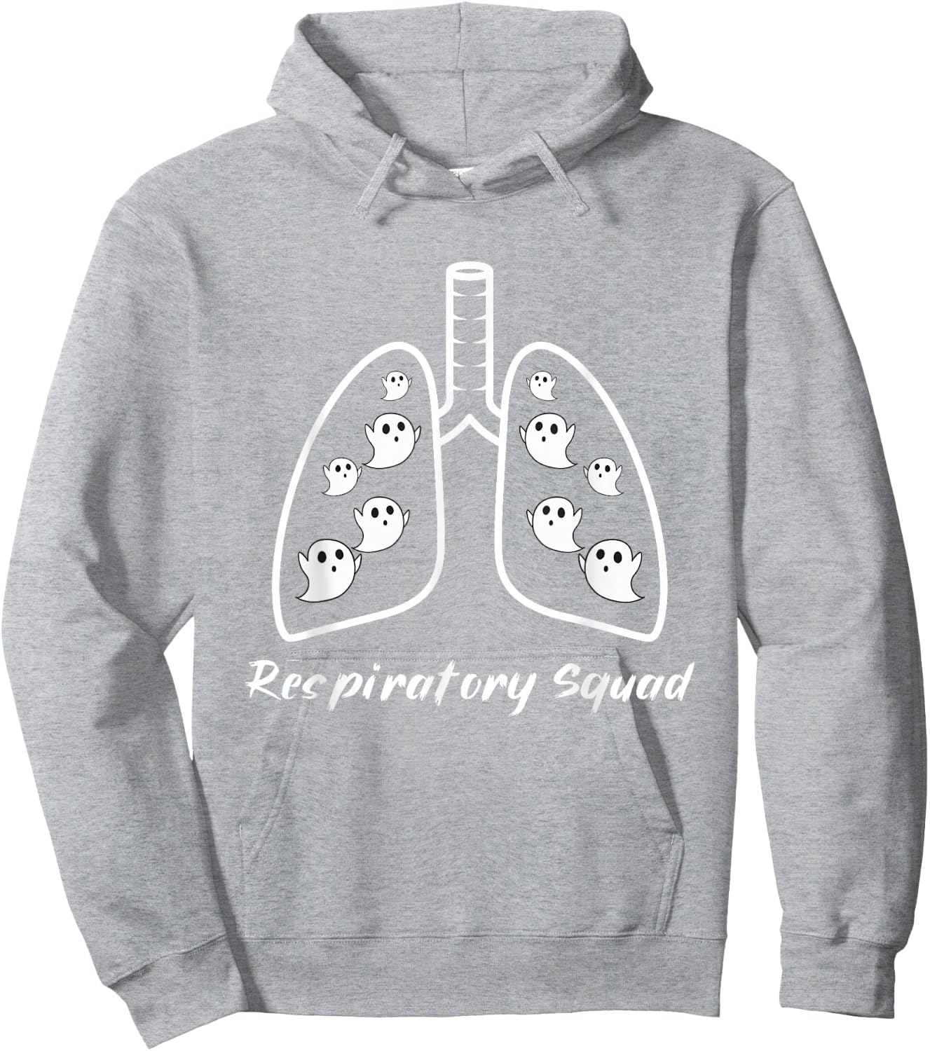 Spooky Respiratory Therapy RT Funny Halloween Costumes Hoodie - Hoodie | Ash