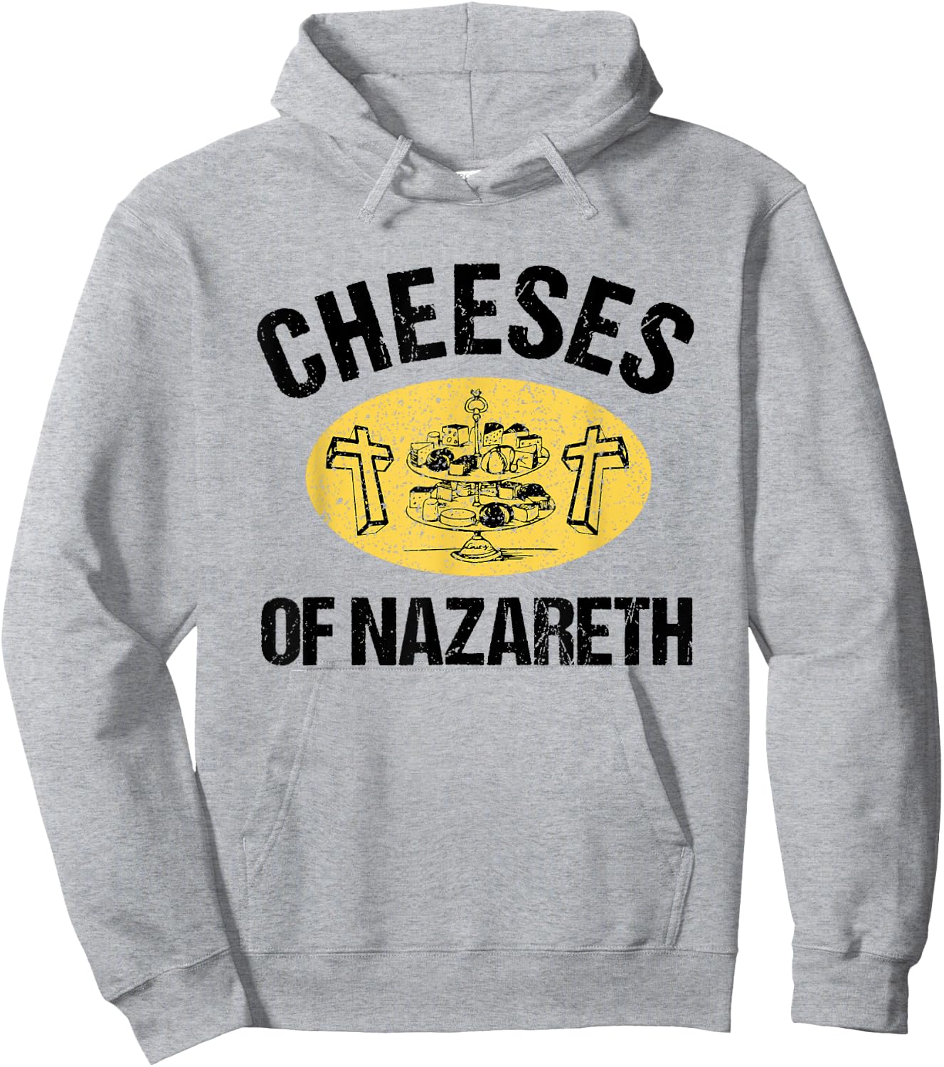 Cheeses Of Nazareth Funny Jesus Cheese Lover Bible Study Hoodie - Hoodie | Ash