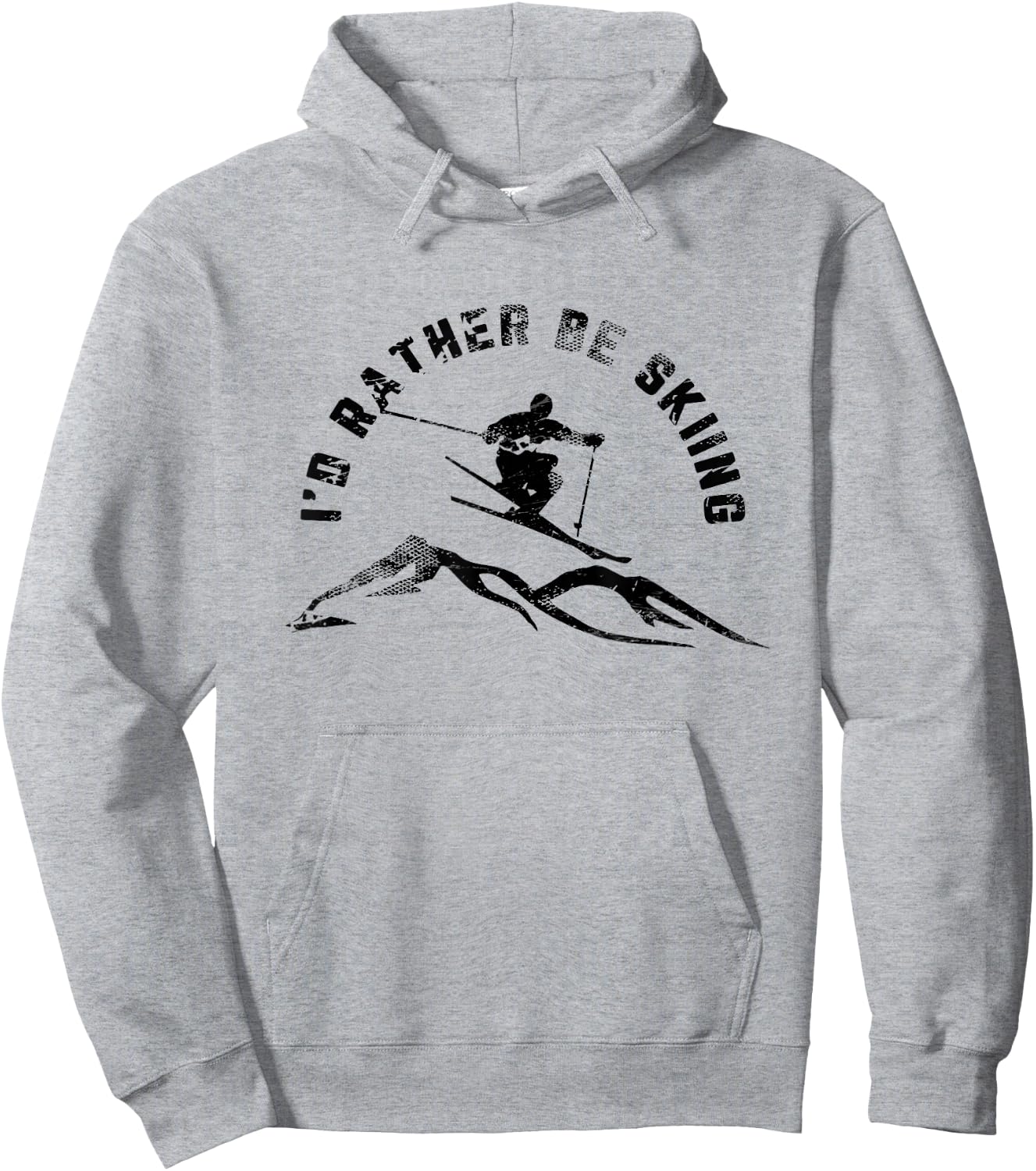 Skier I'd Rather Be Skiing Ski Hoodie - Hoodie | Ash
