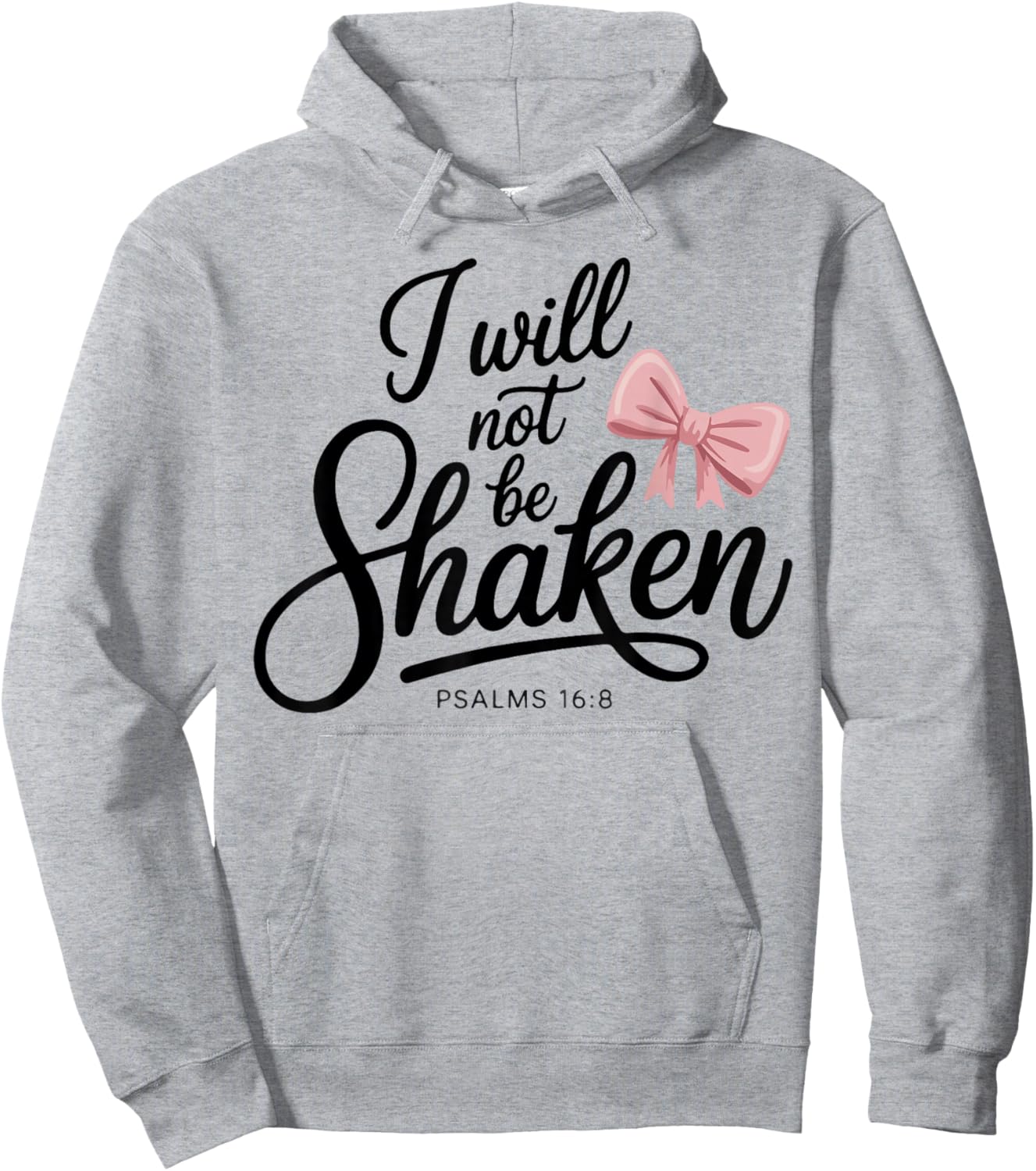 Cute Jesus I Will Not Be Shaken Bow Christian Girl Teen Hoodie - Hoodie | Ash