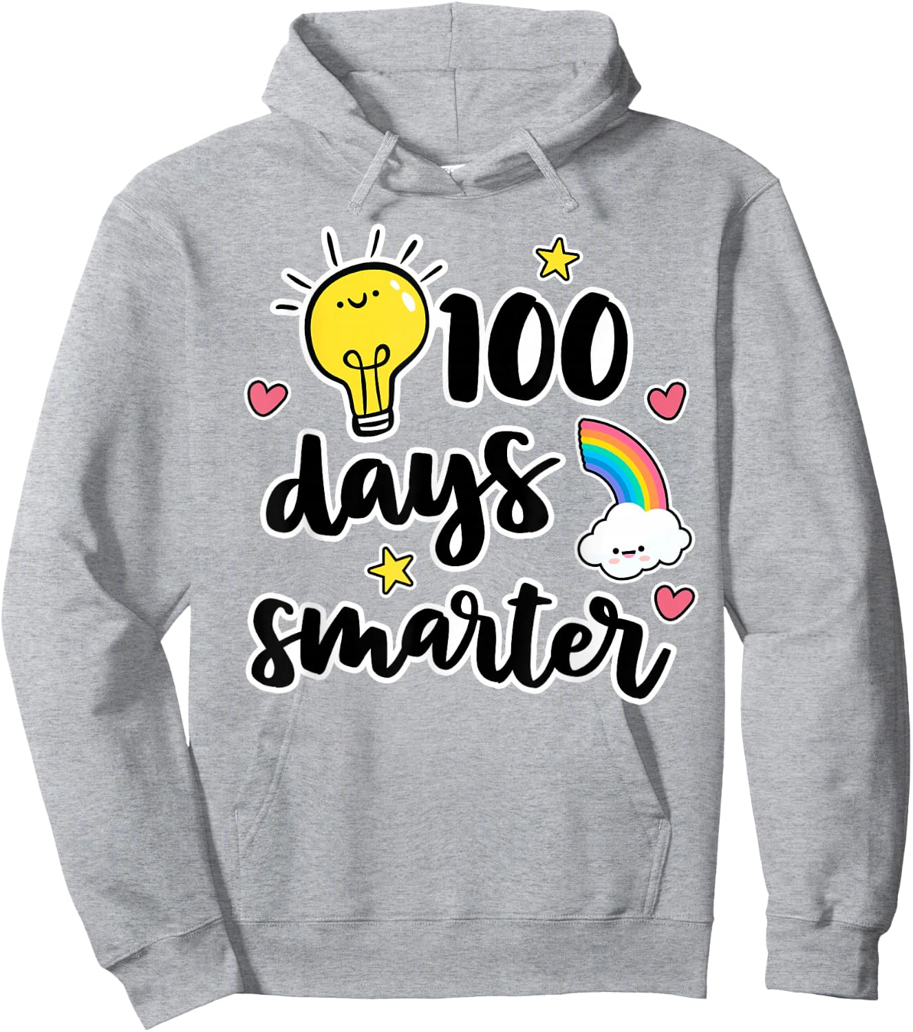 100 Days Smarter 100th Day of School Shirt Kindness Teacher Hoodie - Hoodie | Ash