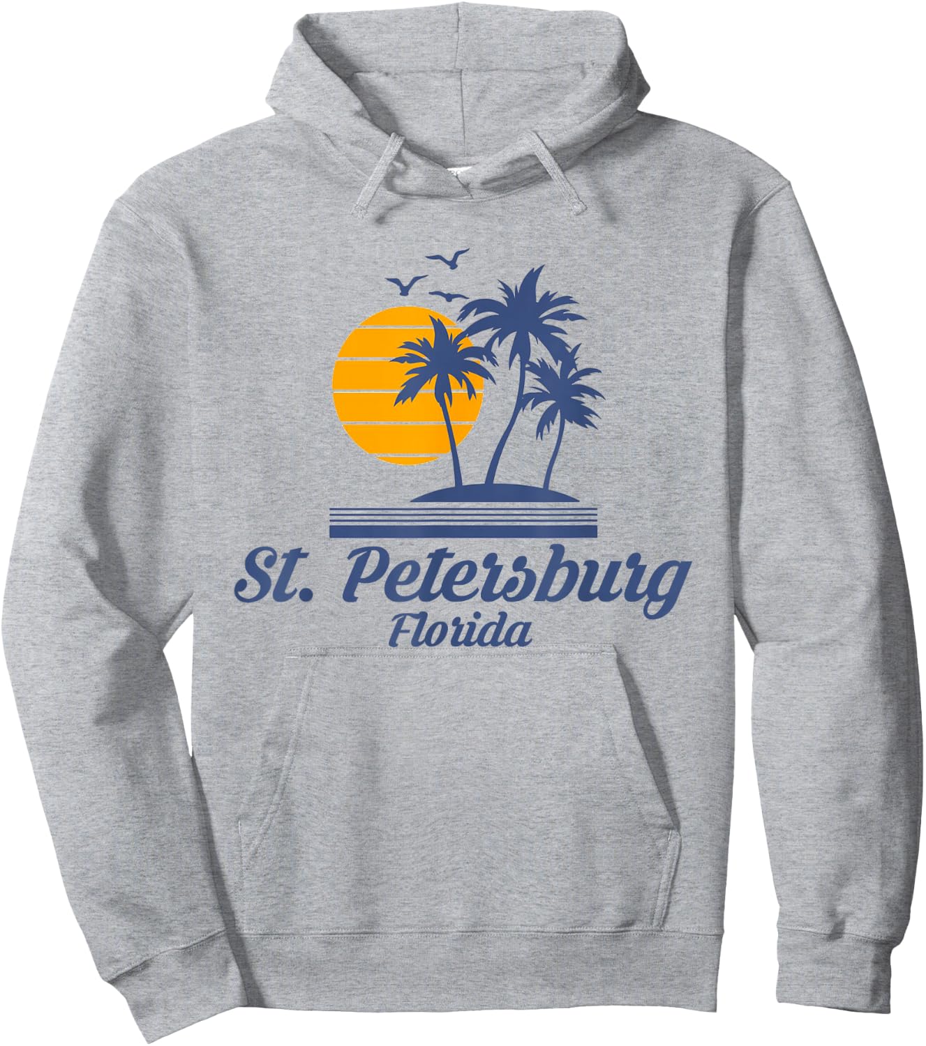 St. Petersburg Florida FL State City Beach Surf Hoodie - Hoodie | Ash