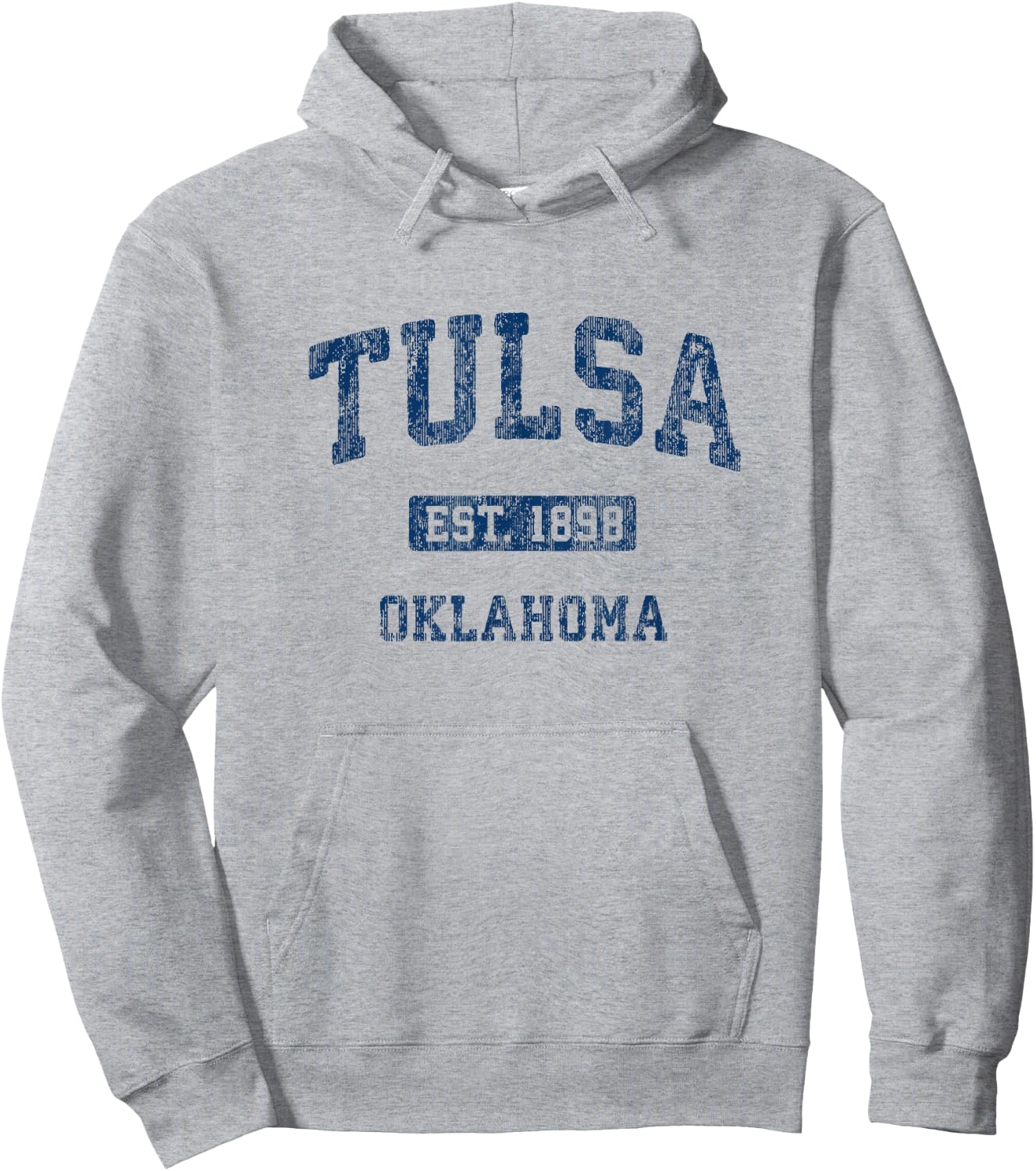 Tulsa Oklahoma OK Vintage Athletic Sports Design Hoodie - Hoodie | Ash