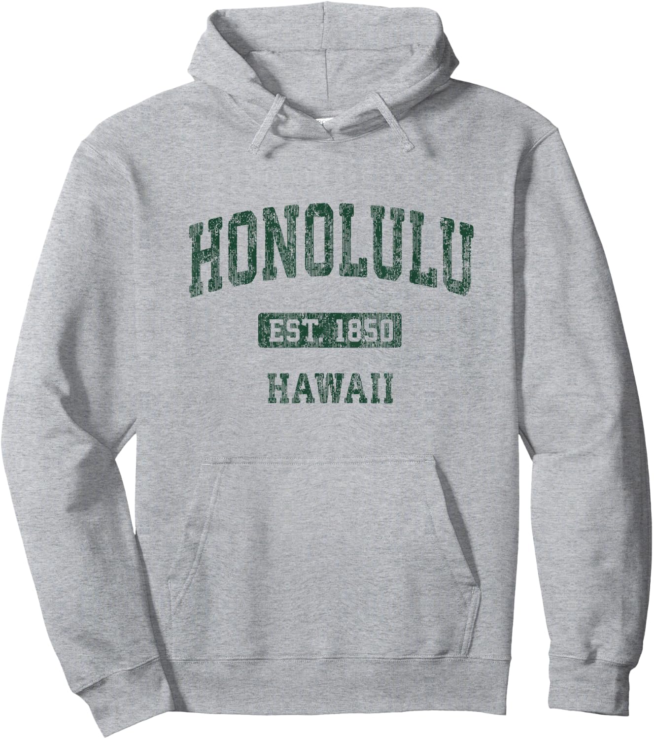 Honolulu Hawaii HI Vintage Athletic Sports Design Hoodie - Hoodie | Ash